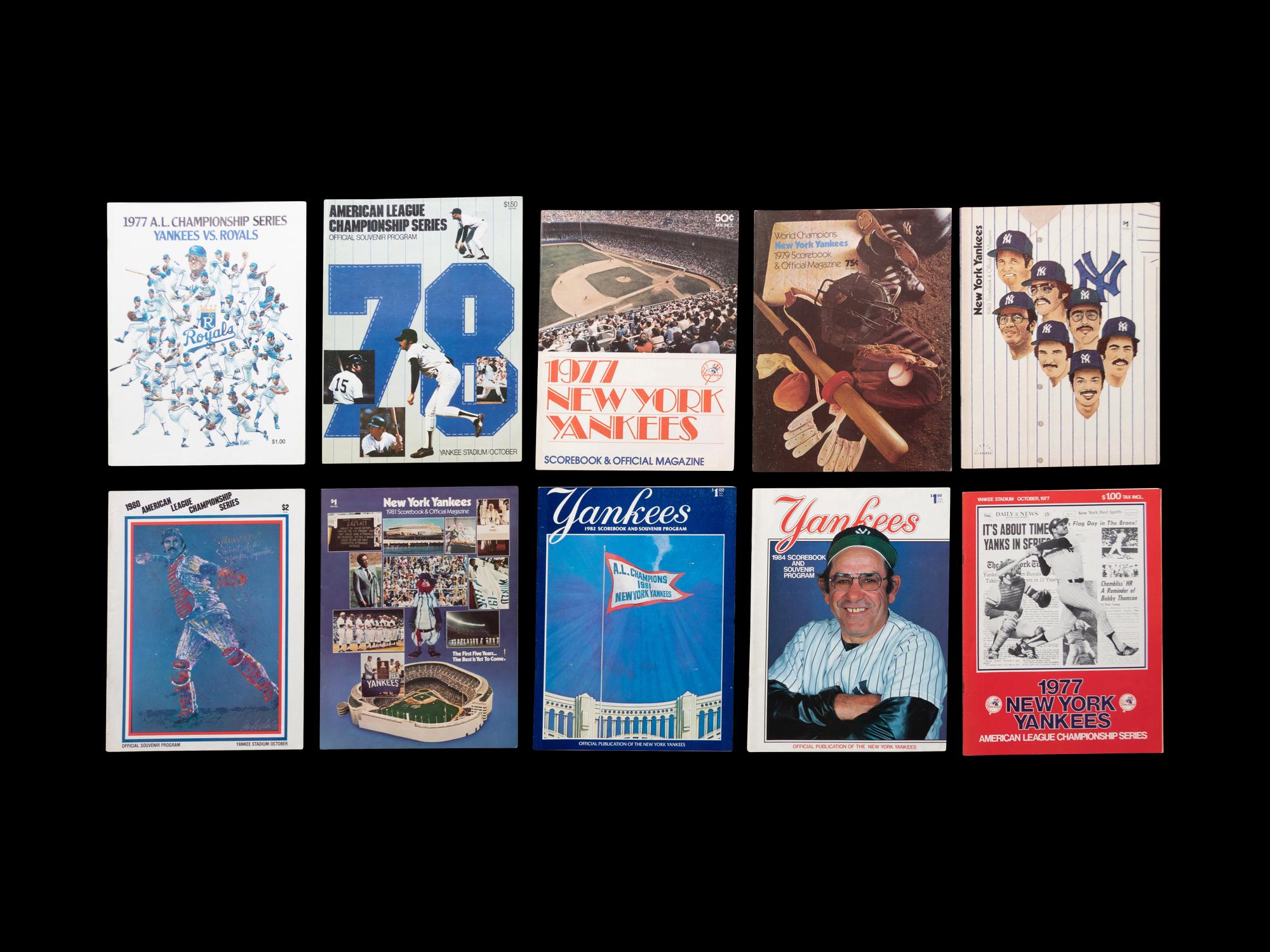 A Group of 22 New York Yankees 1960s - 1980s Publications from Yankees Stadium,