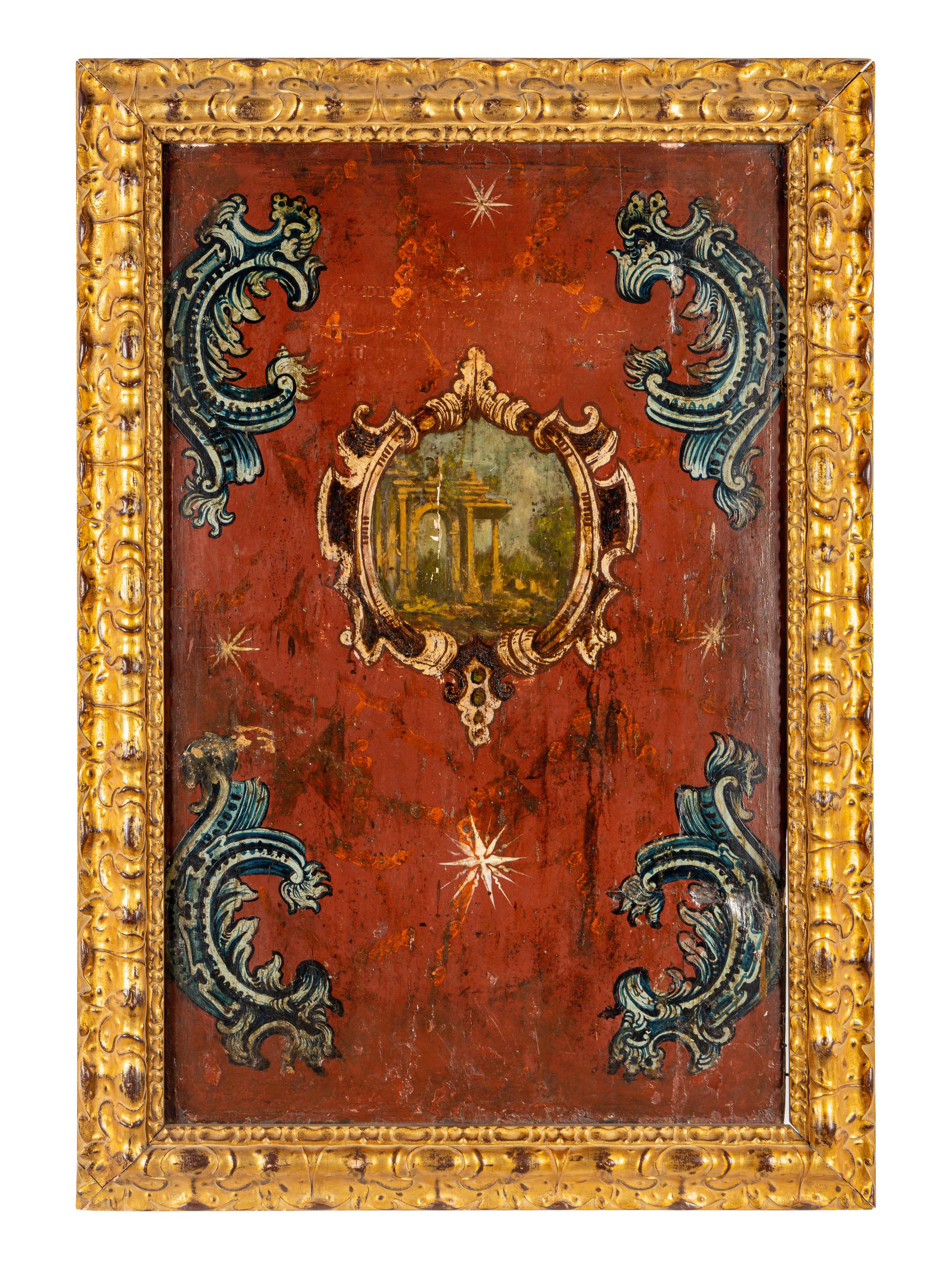 A Set of Four Italian Painted Panels