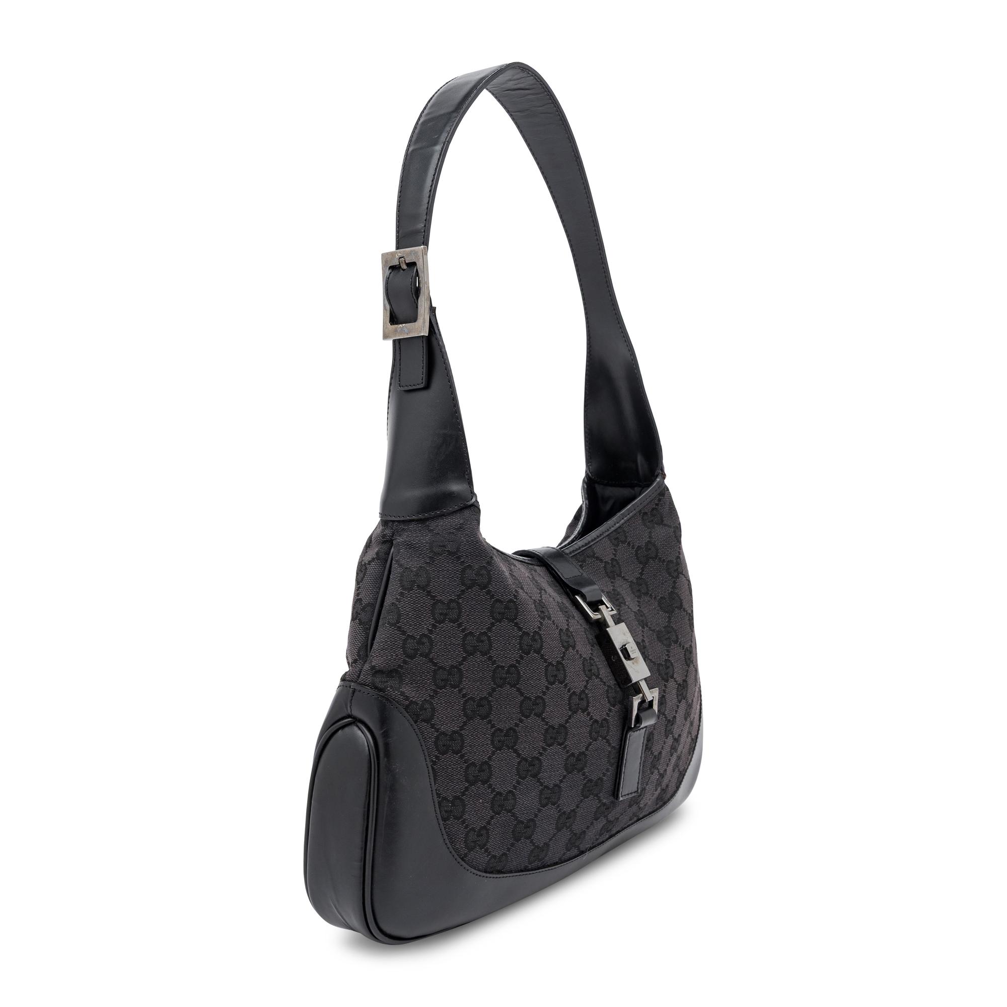 Gucci by Tom Ford, Black Monogram Jackie Hobo