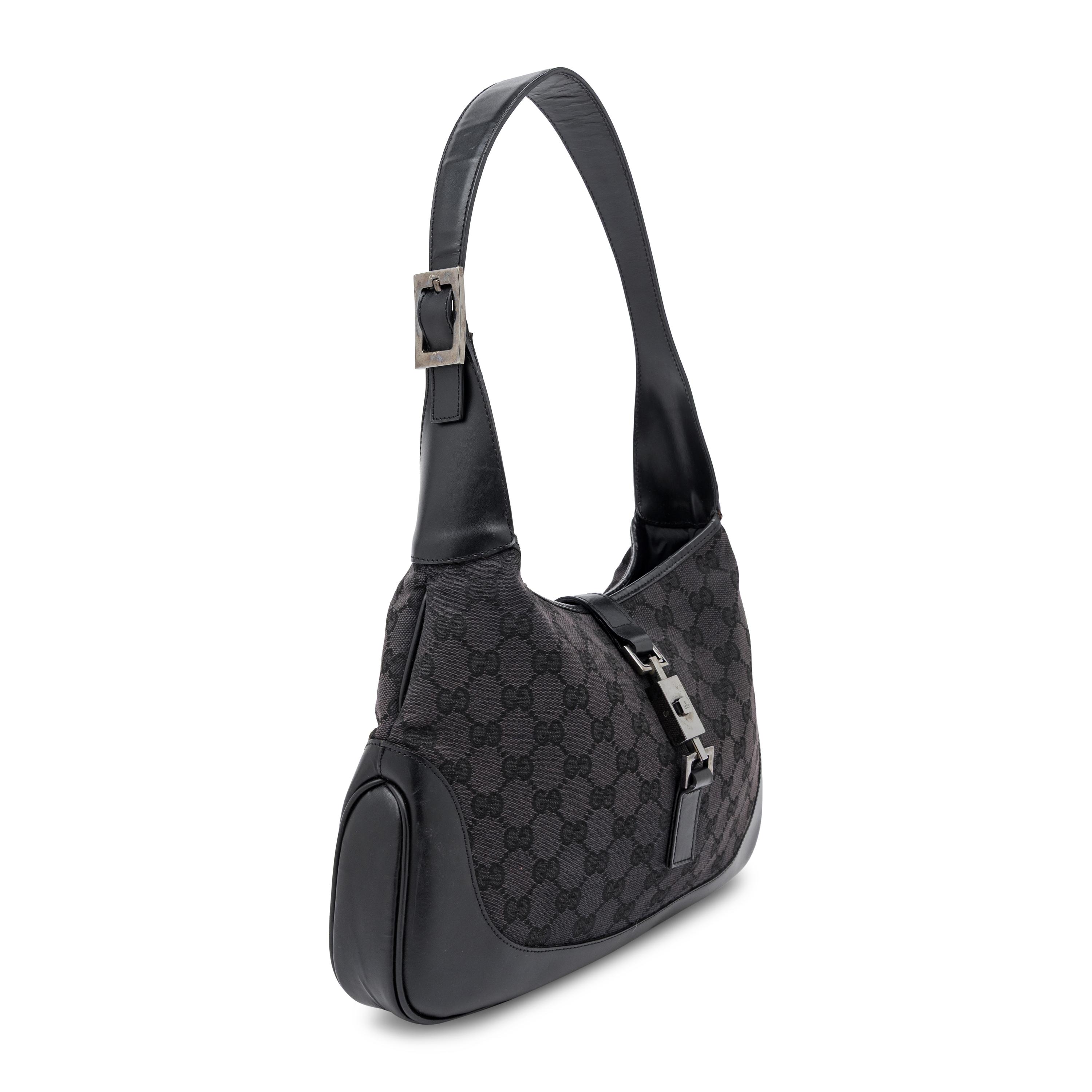 Gucci by Tom Ford, Black Monogram Jackie Hobo