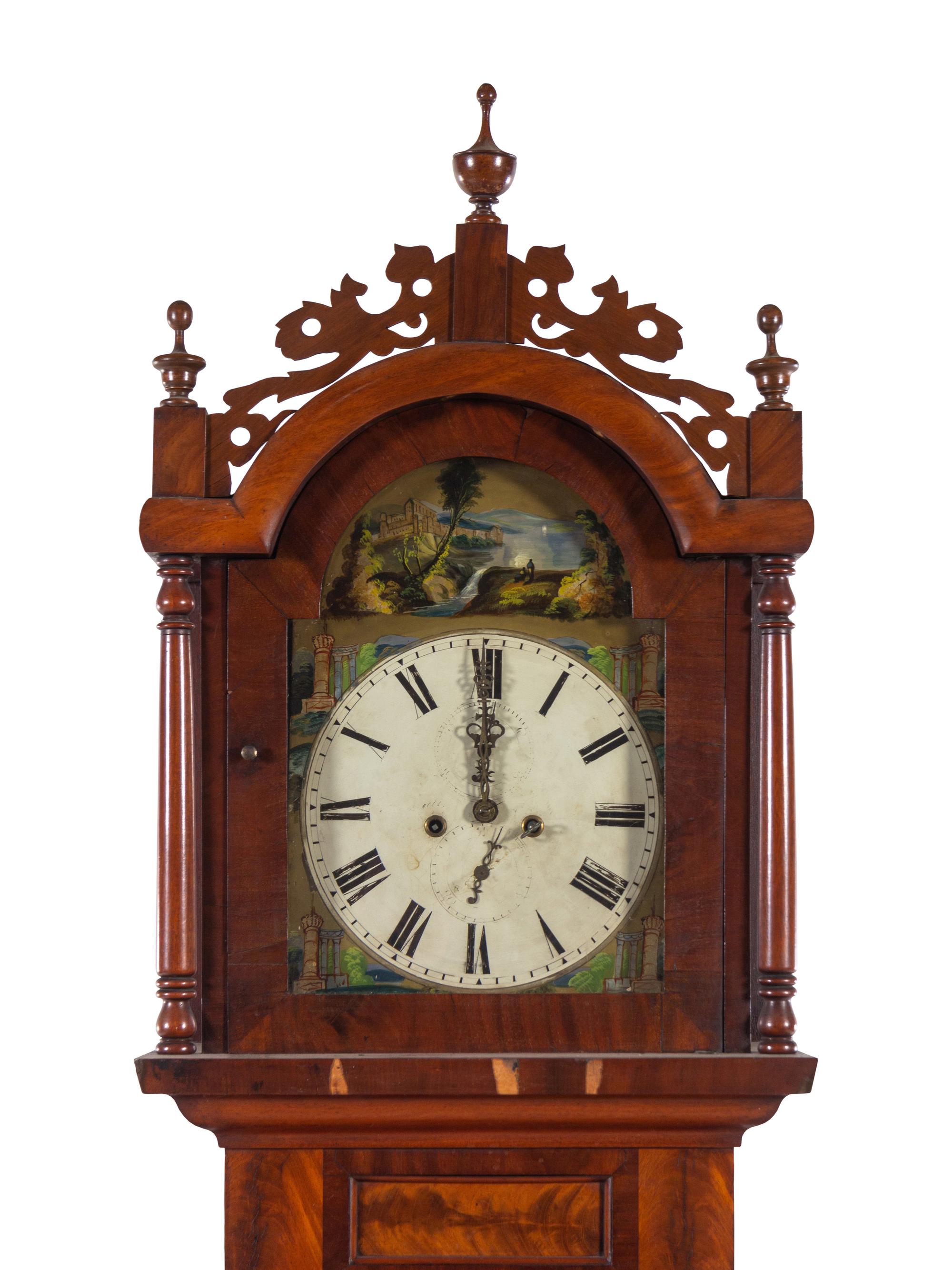 A George III Style Mahogany Tall Case Clock
