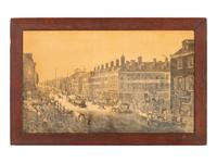 [NEW YORK]. after HORNOR, Thomas (1795-1844). [N ew-York. Shewing [ sic ] Each Building from the Hygeian Depot Corner of Canal Street to beyond Niblo's Garden ].