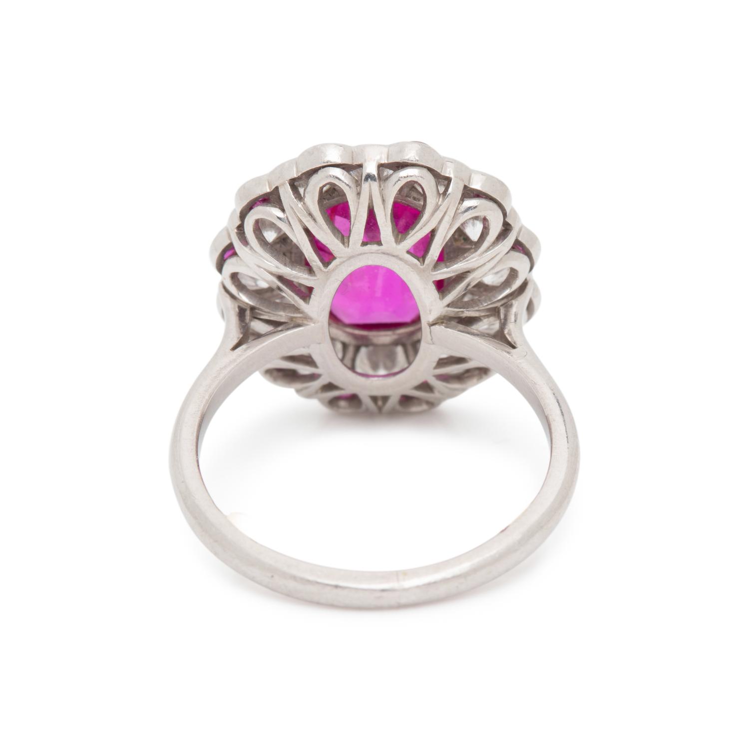 PINK SAPPHIRE AND DIAMOND RING