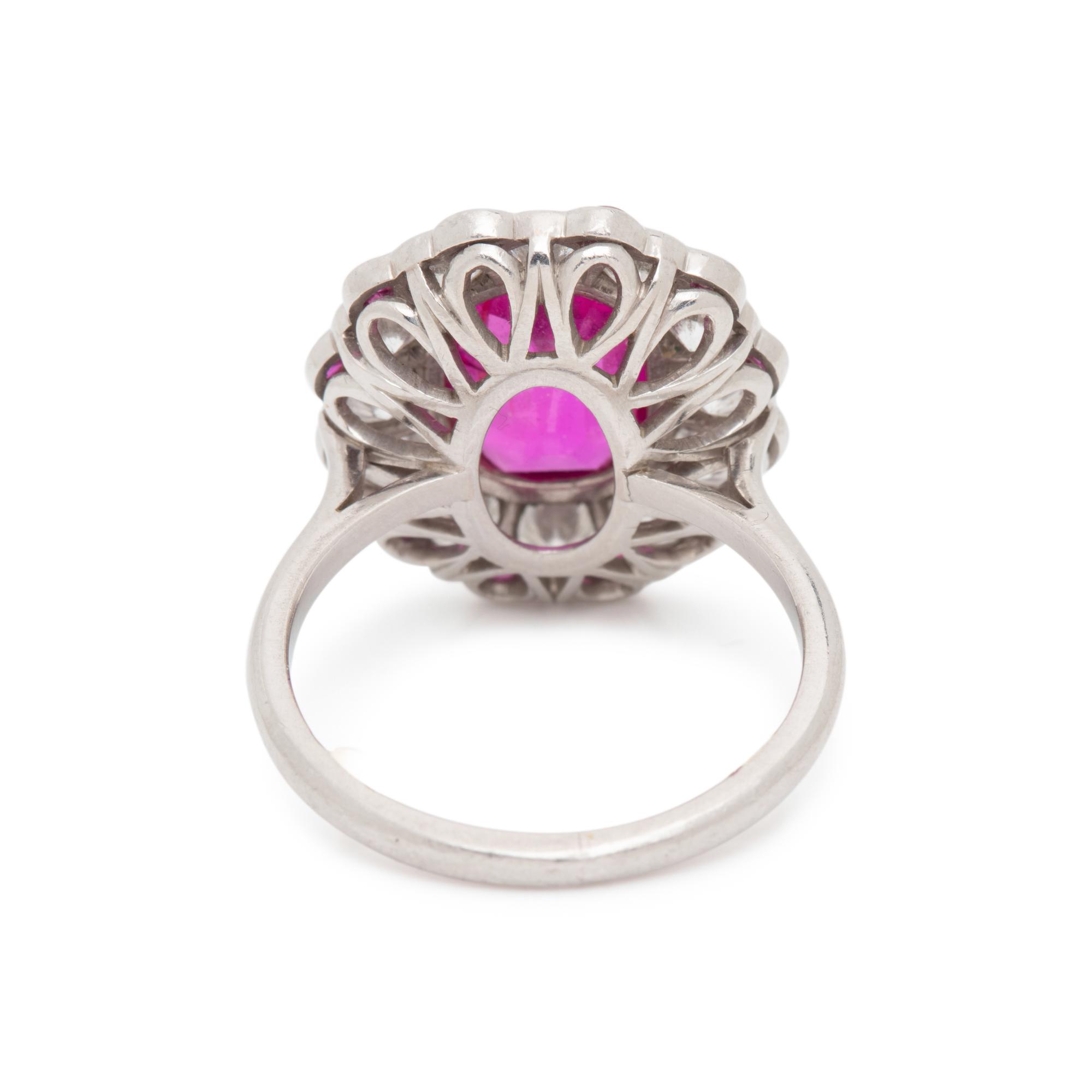 PINK SAPPHIRE AND DIAMOND RING