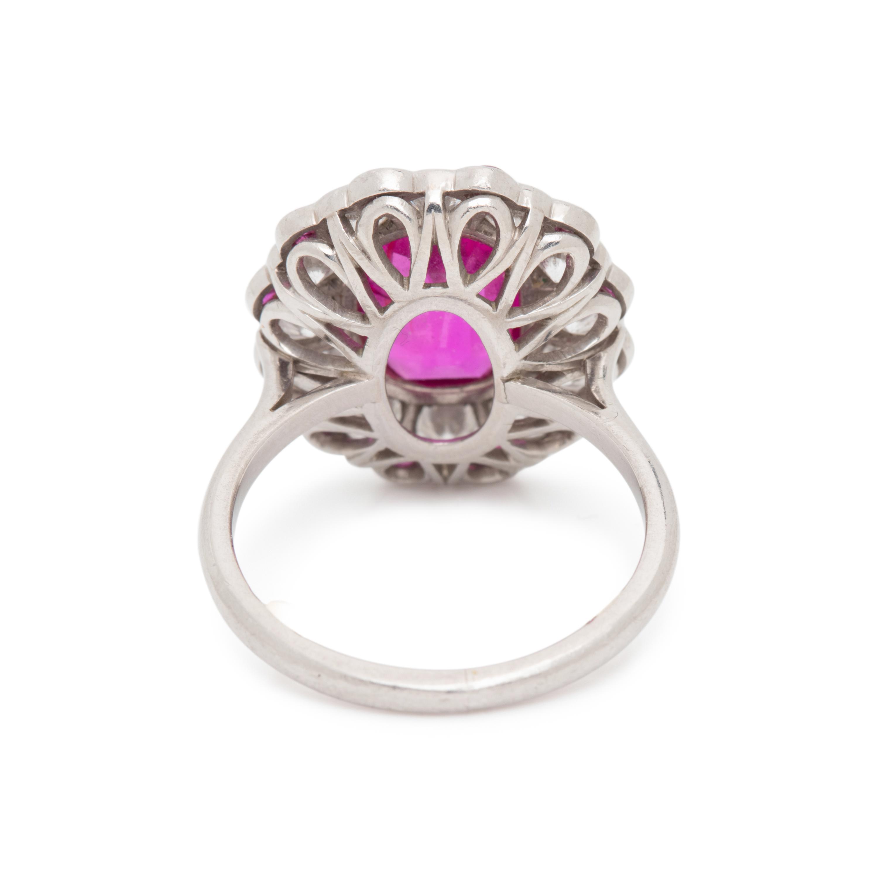PINK SAPPHIRE AND DIAMOND RING