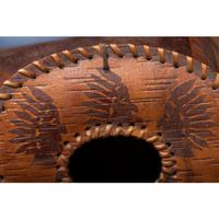 Northeastern Birchbark Creel, with Foxes and Birds