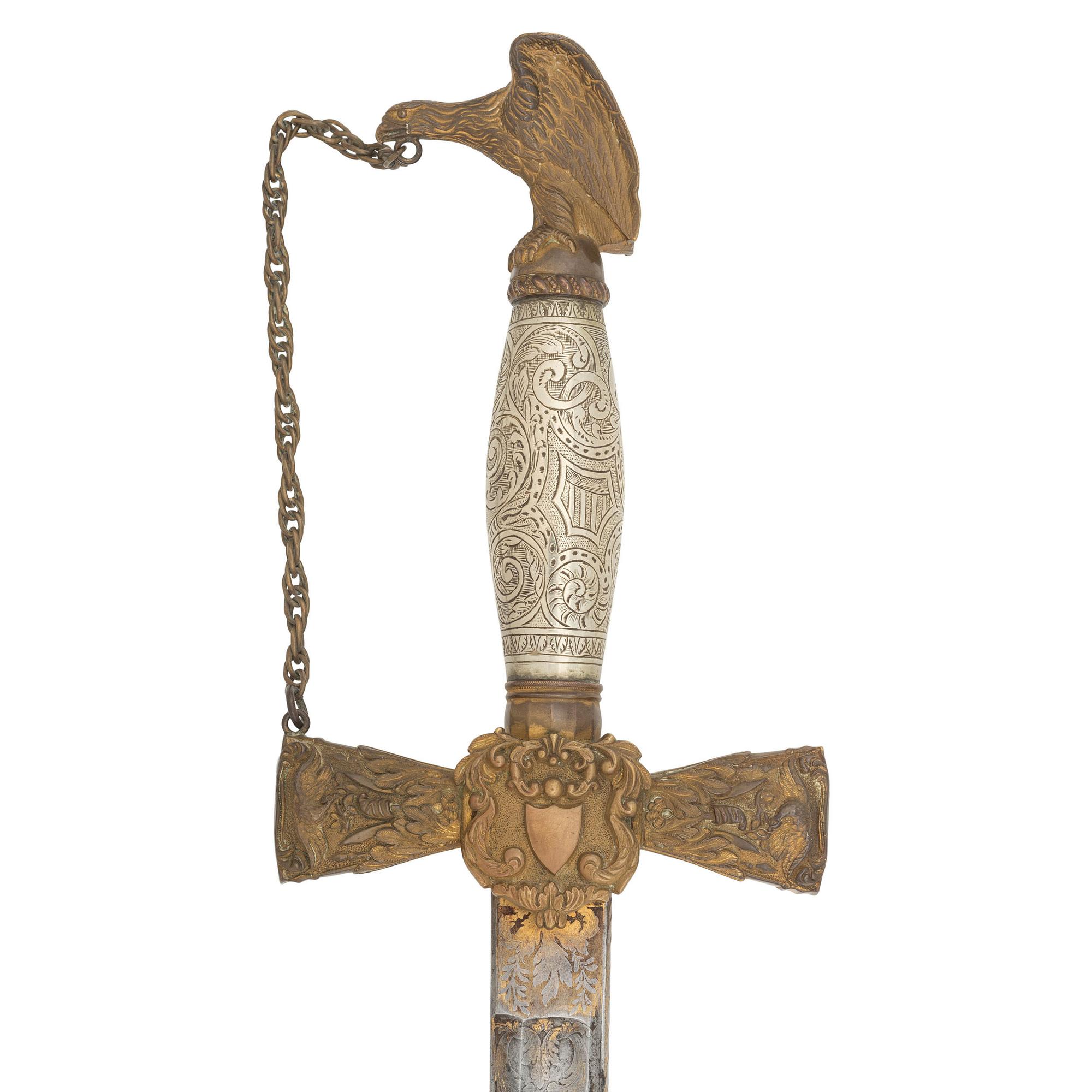 Pre-Civil War Silver Hilted Eagle Pommel Militia Presentation Sword of John Starkweather - Milwaukee Light Guard and later Civil War General