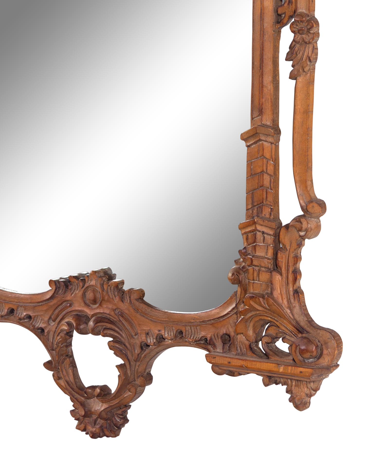 A Chinese Chippendale Style Carved Mirror