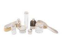 A Gorham Silver Nine-Piece Dresser Set