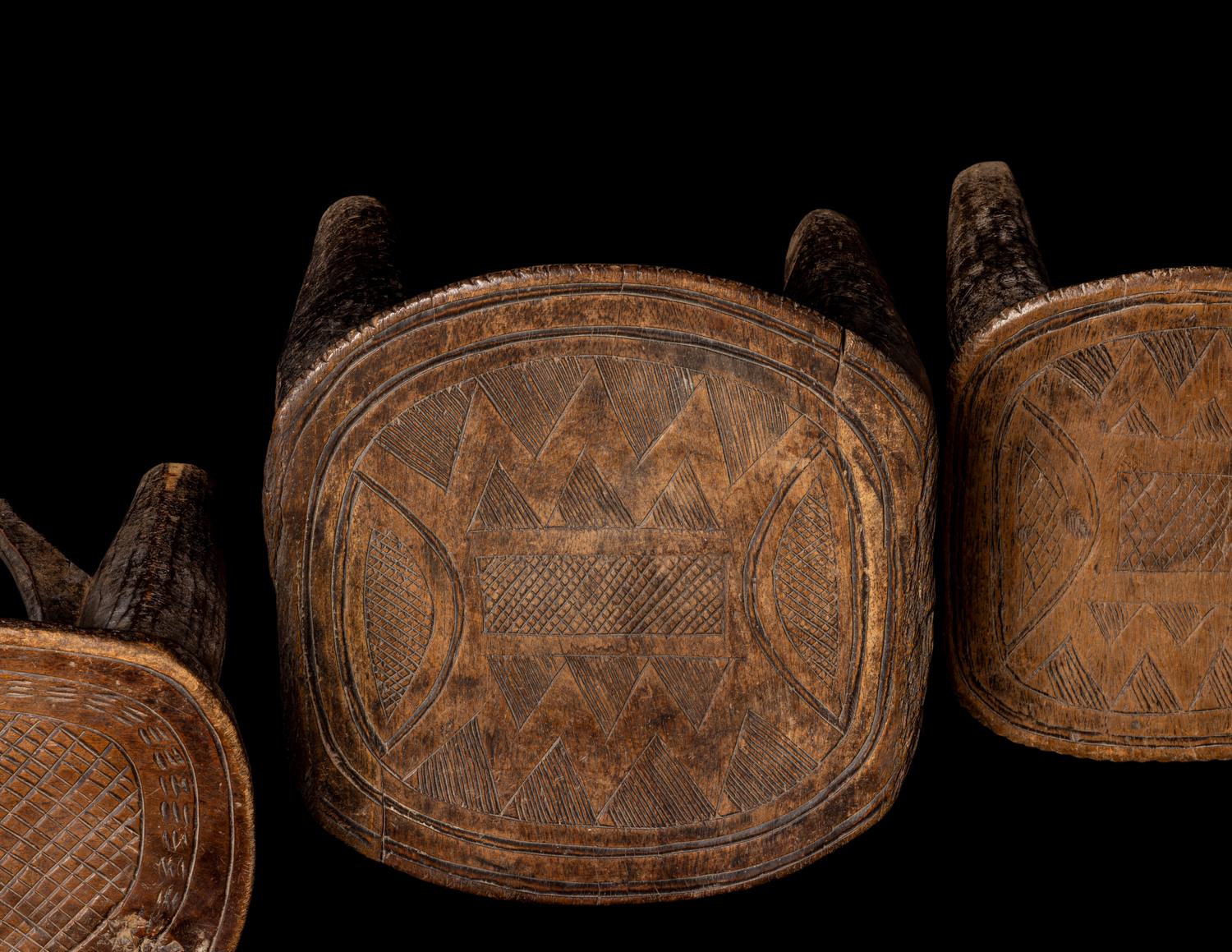 Four Nupe Wood Stools