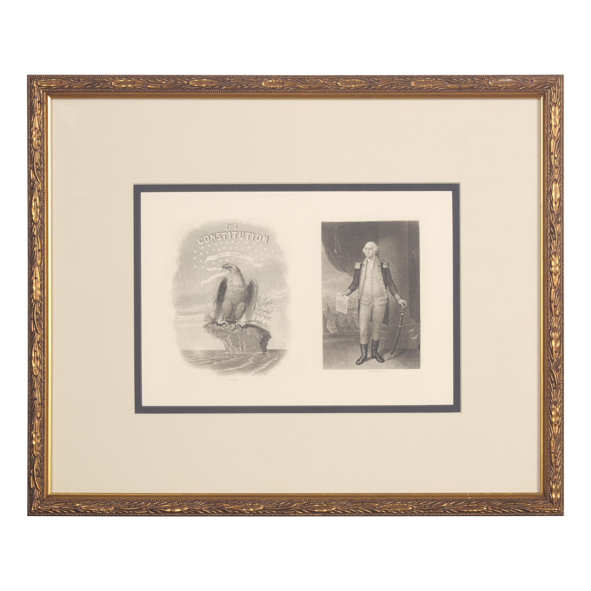 [Presidential] [Washington, George] Sartain, William, et al. Group of 5 engravings of George Washington