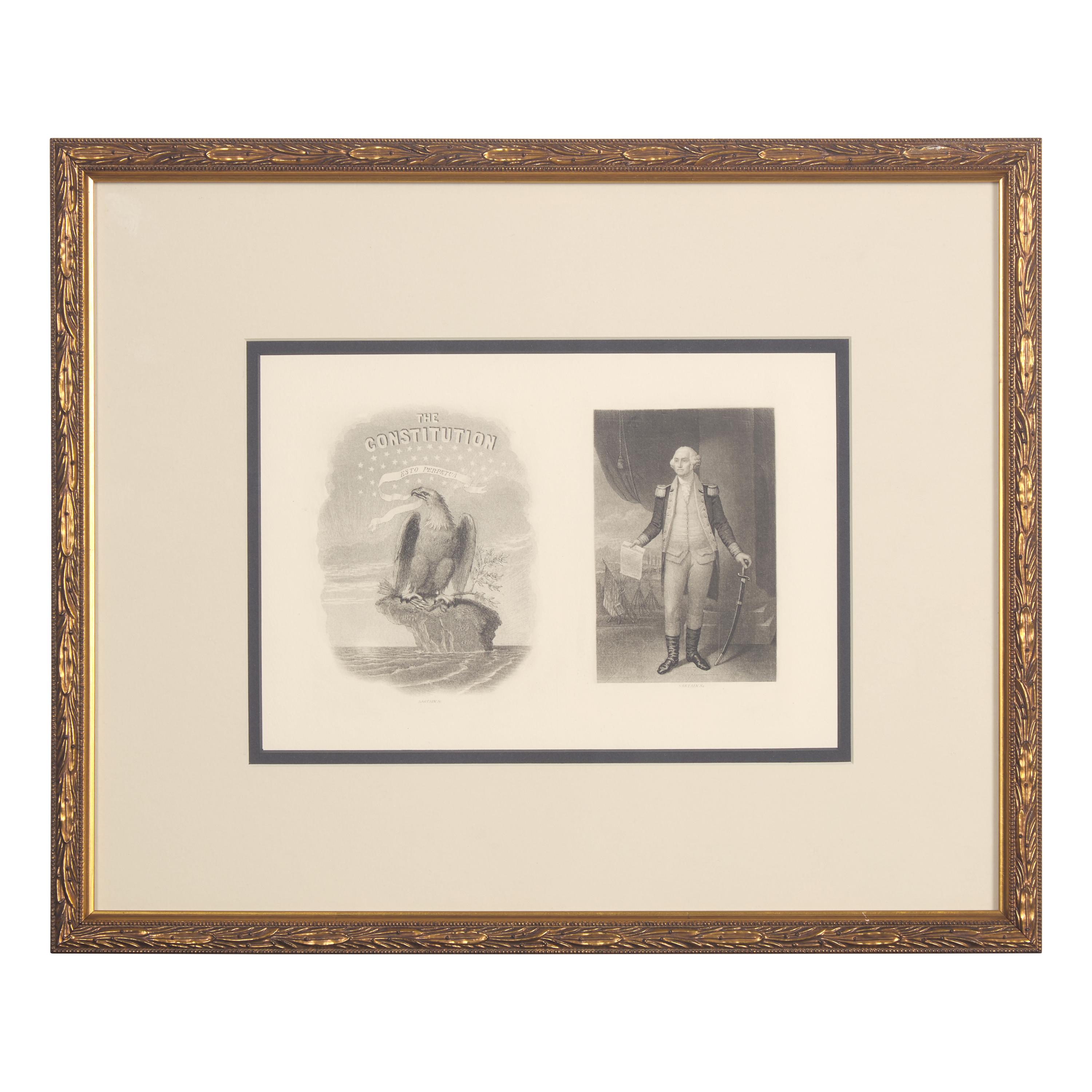 [Presidential] [Washington, George] Sartain, William, et al. Group of 5 engravings of George Washington