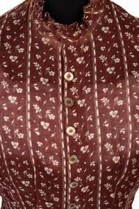 Two Printed Cotton Dresses, and One Blouse, 1870-80s