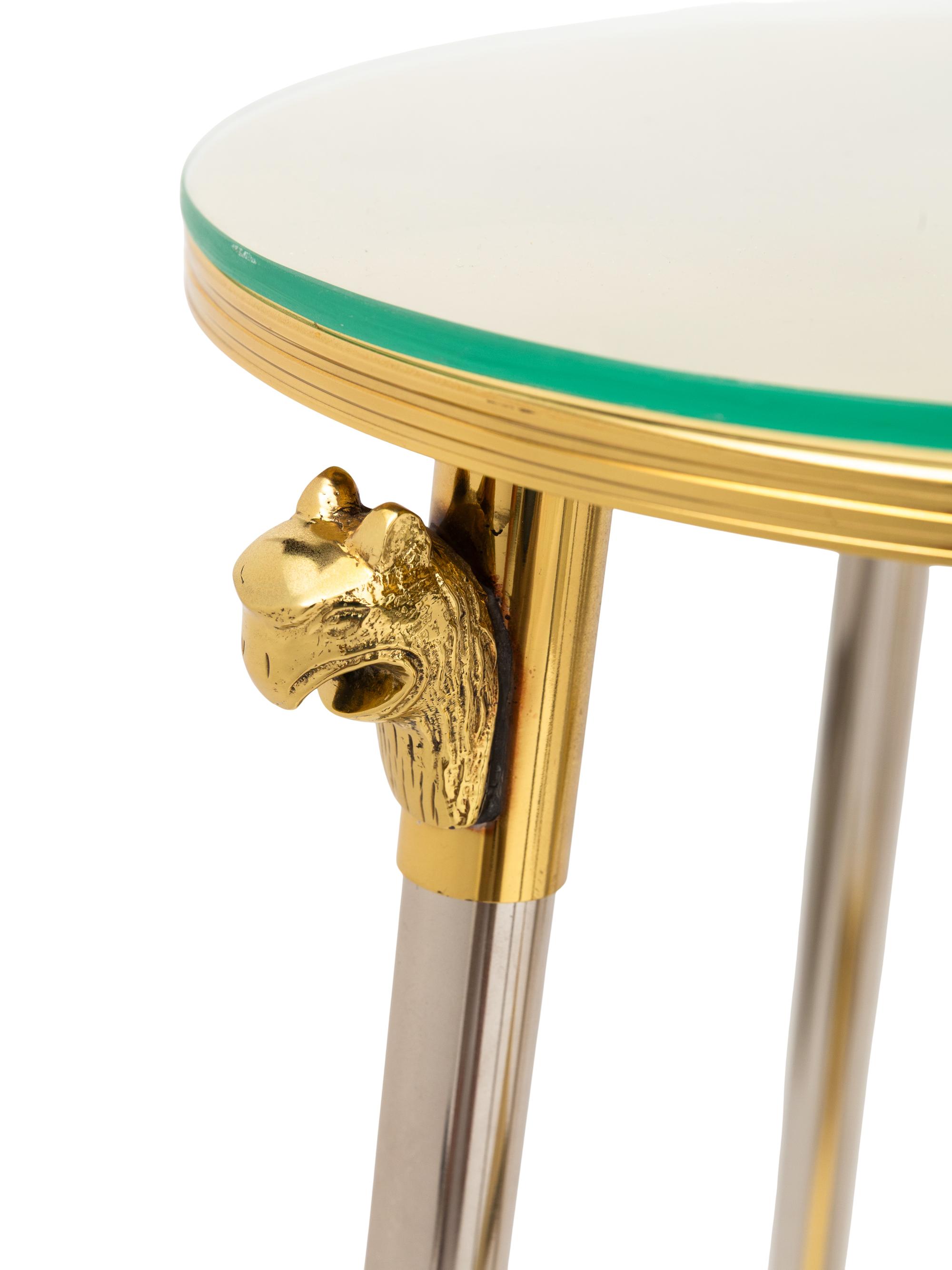 A Group of Three Brass Side Tables