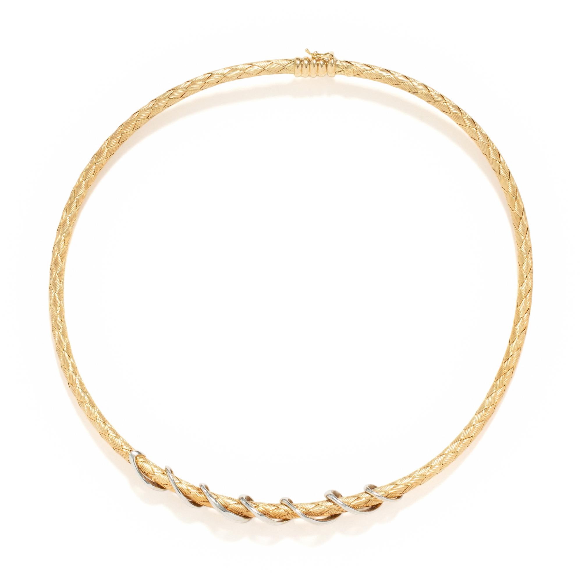 BICOLOR GOLD AND DIAMOND NECKLACE