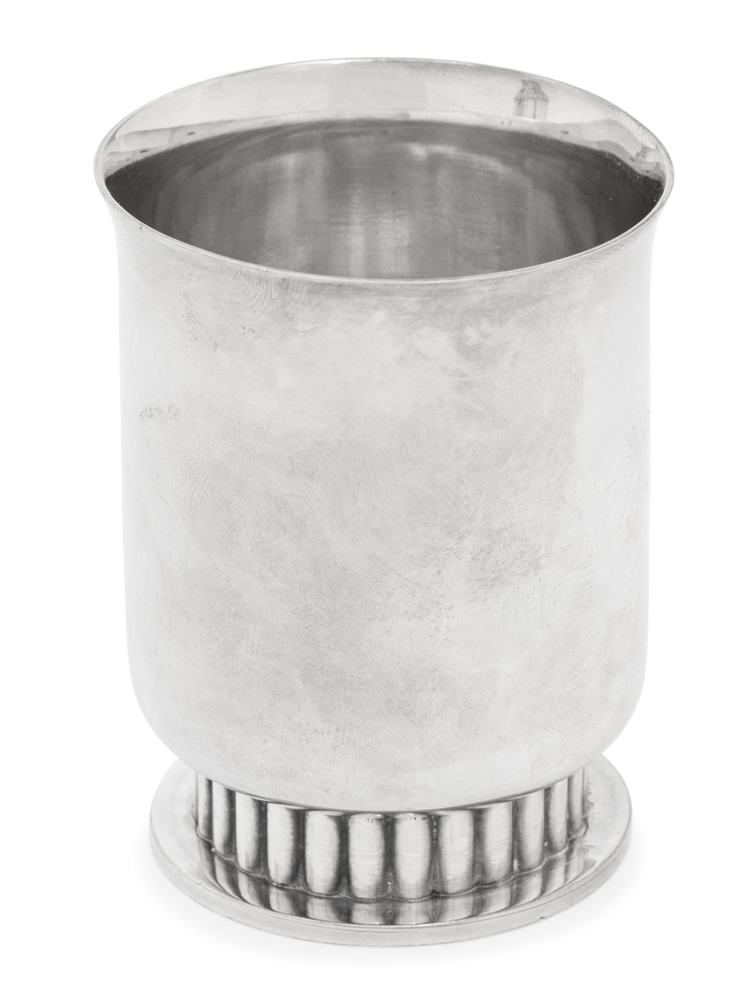 An American Silver-Plate Cocktail Shaker and Six Cocktail Cups
