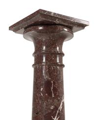 A Continental Red Marble Pedestal