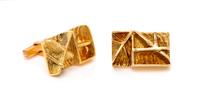 A Pair of Yellow Gold Cufflinks, Gio Pomodoro, 15.90 dwts.