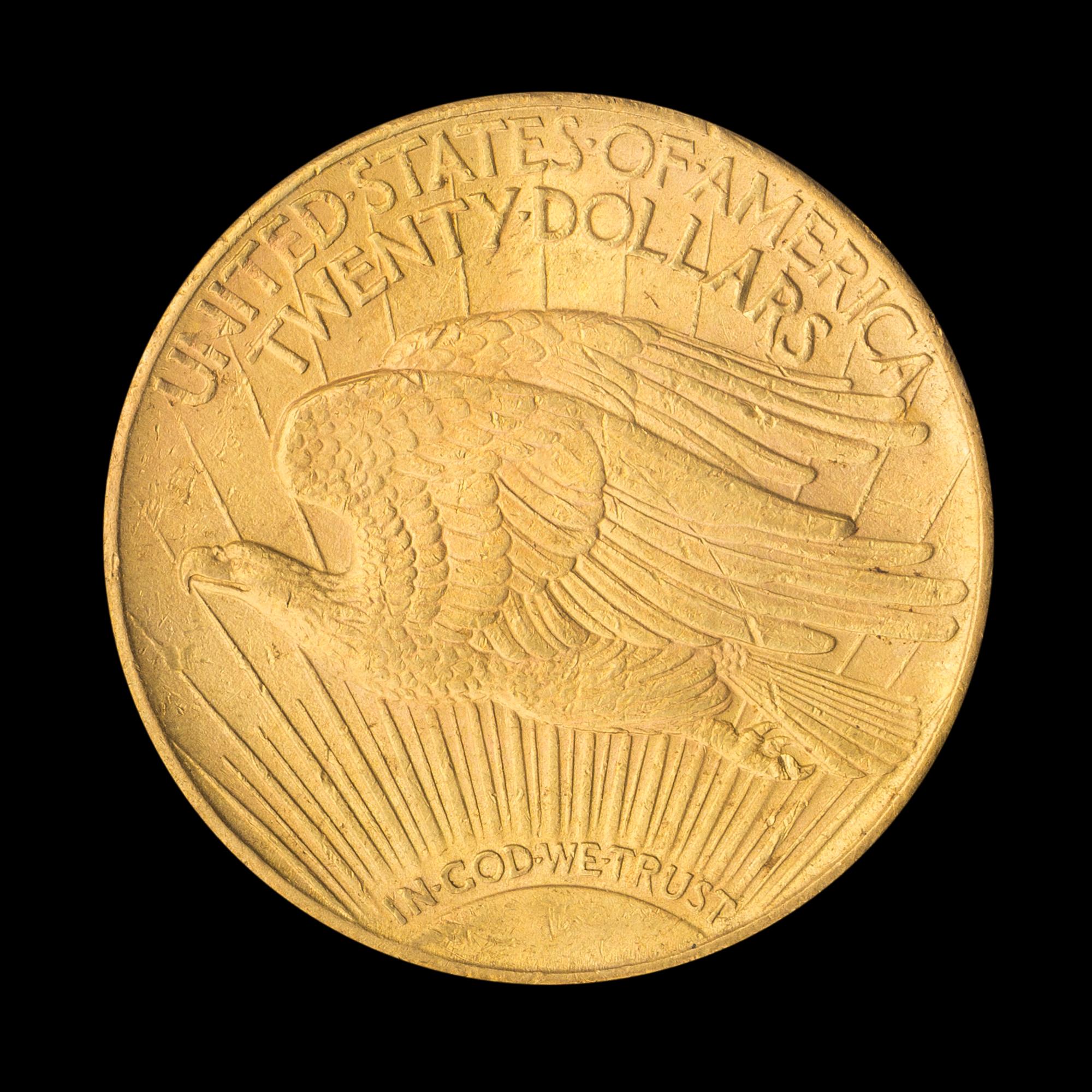A United States 1913-S St. Gaudens $20 Gold Coin