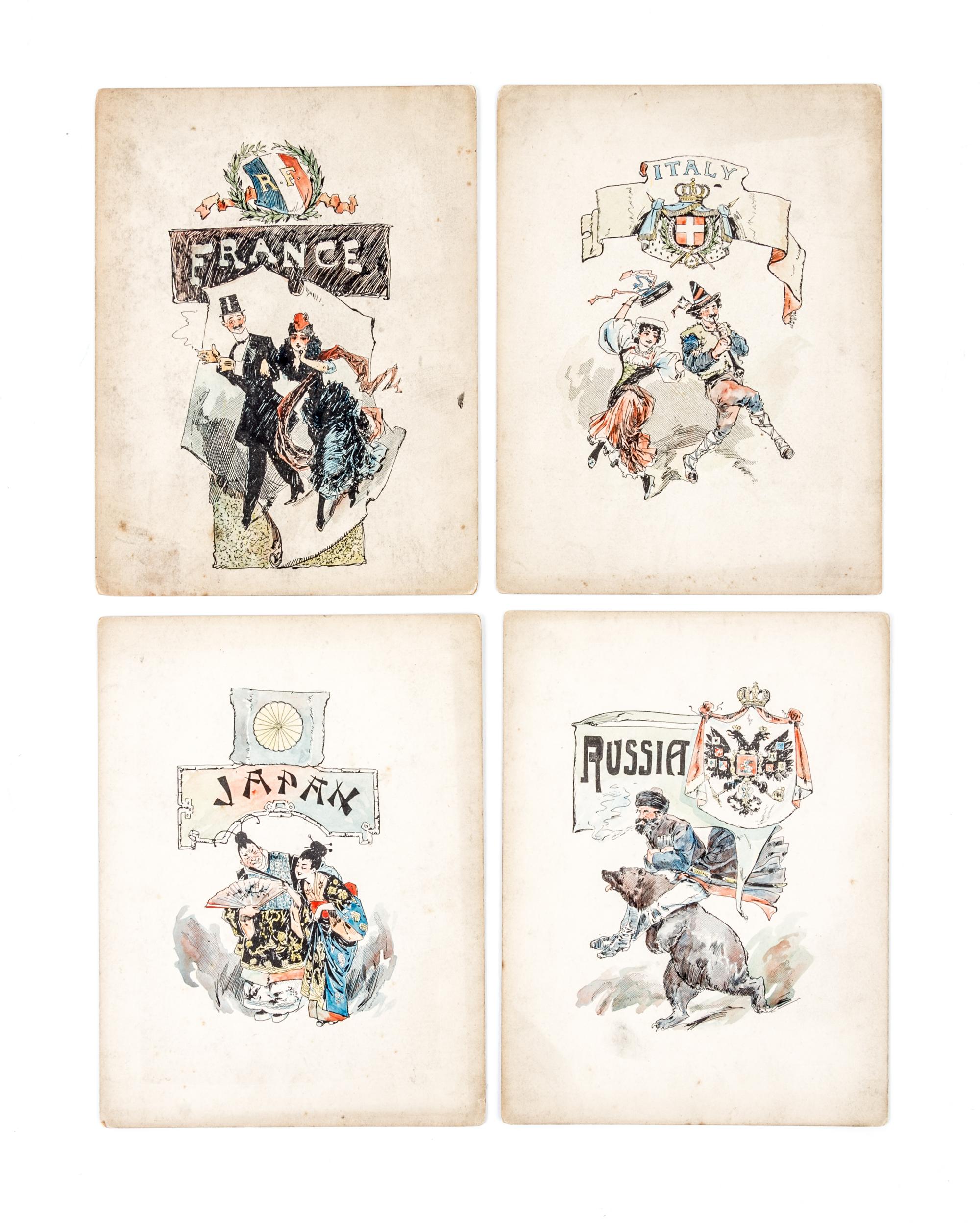(COLUMBIAN EXPOSITION) Archive of illustration art from All the World at the Fair. London, [1893]. 37 hand-colored proofs total