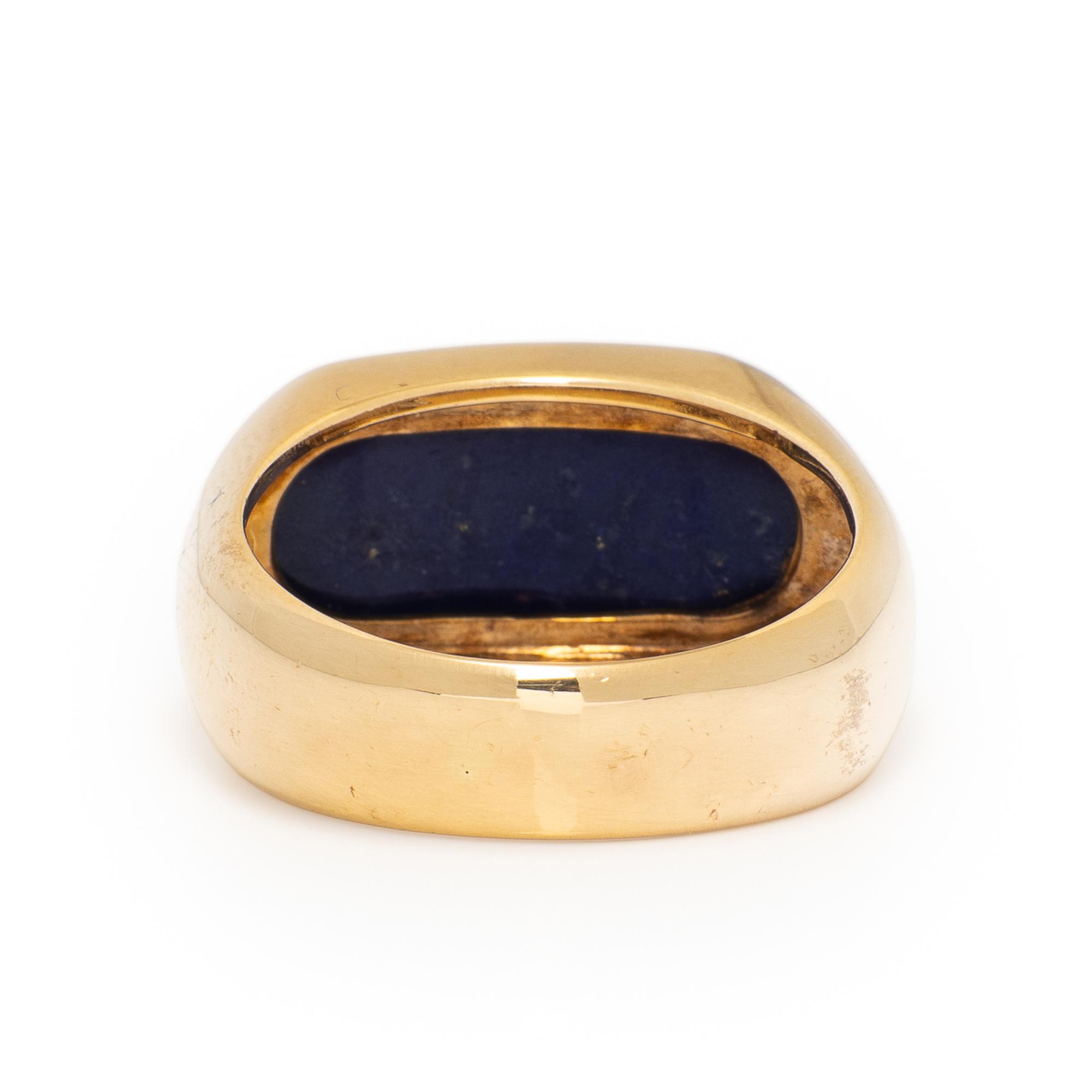 Lapis Lazuli and Yellow Gold Ring
