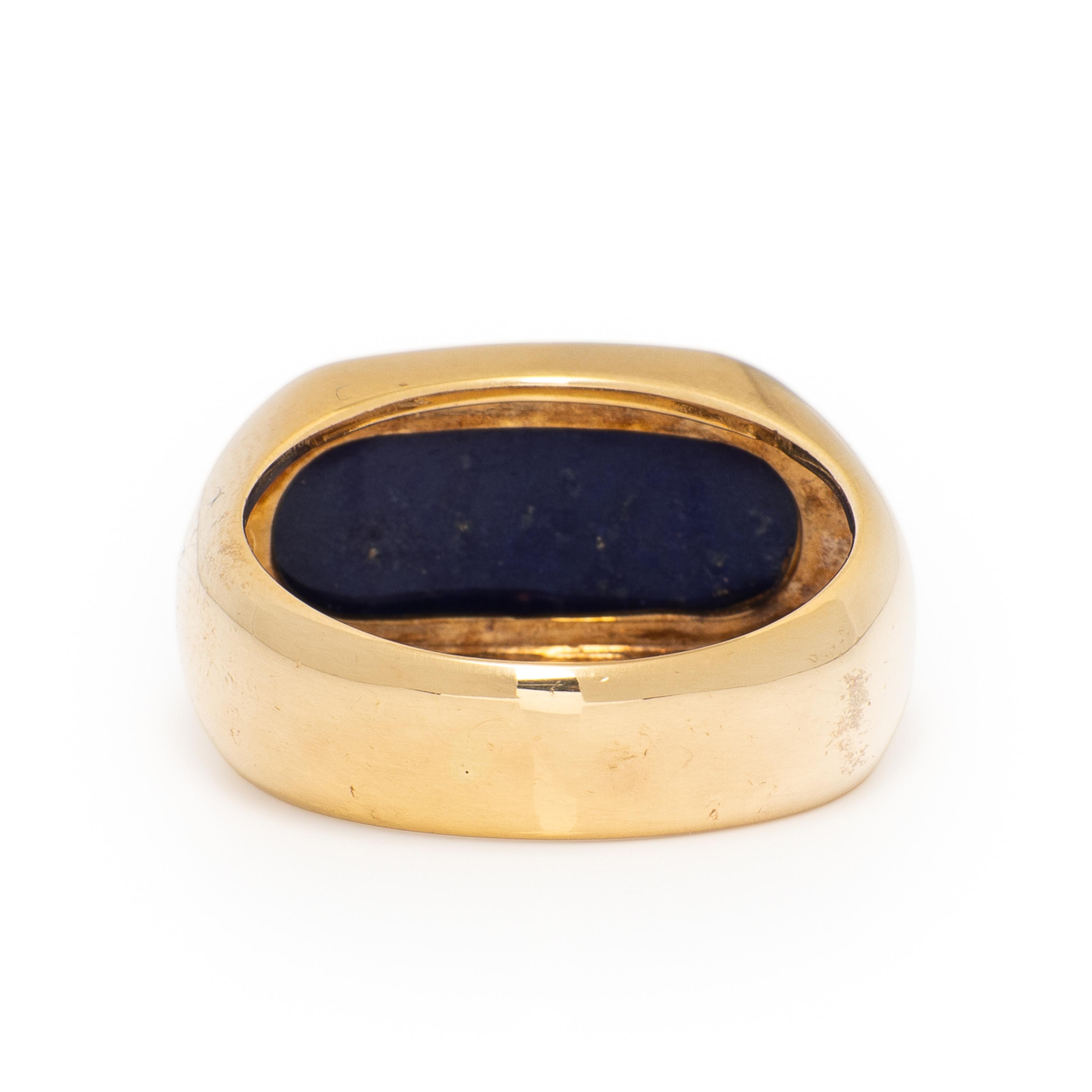 Lapis Lazuli and Yellow Gold Ring