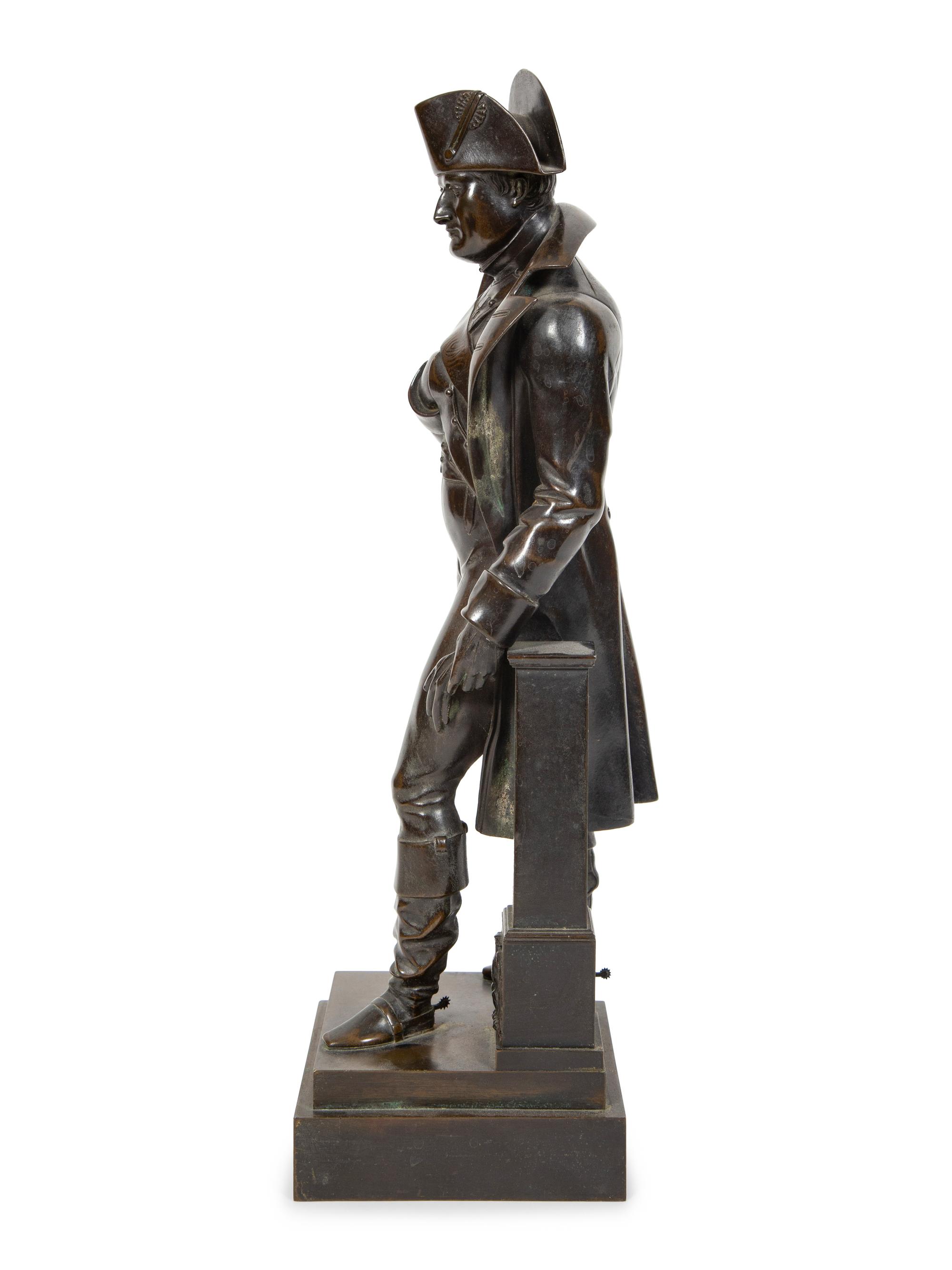 A Continental Bronze Figure of Napoleon