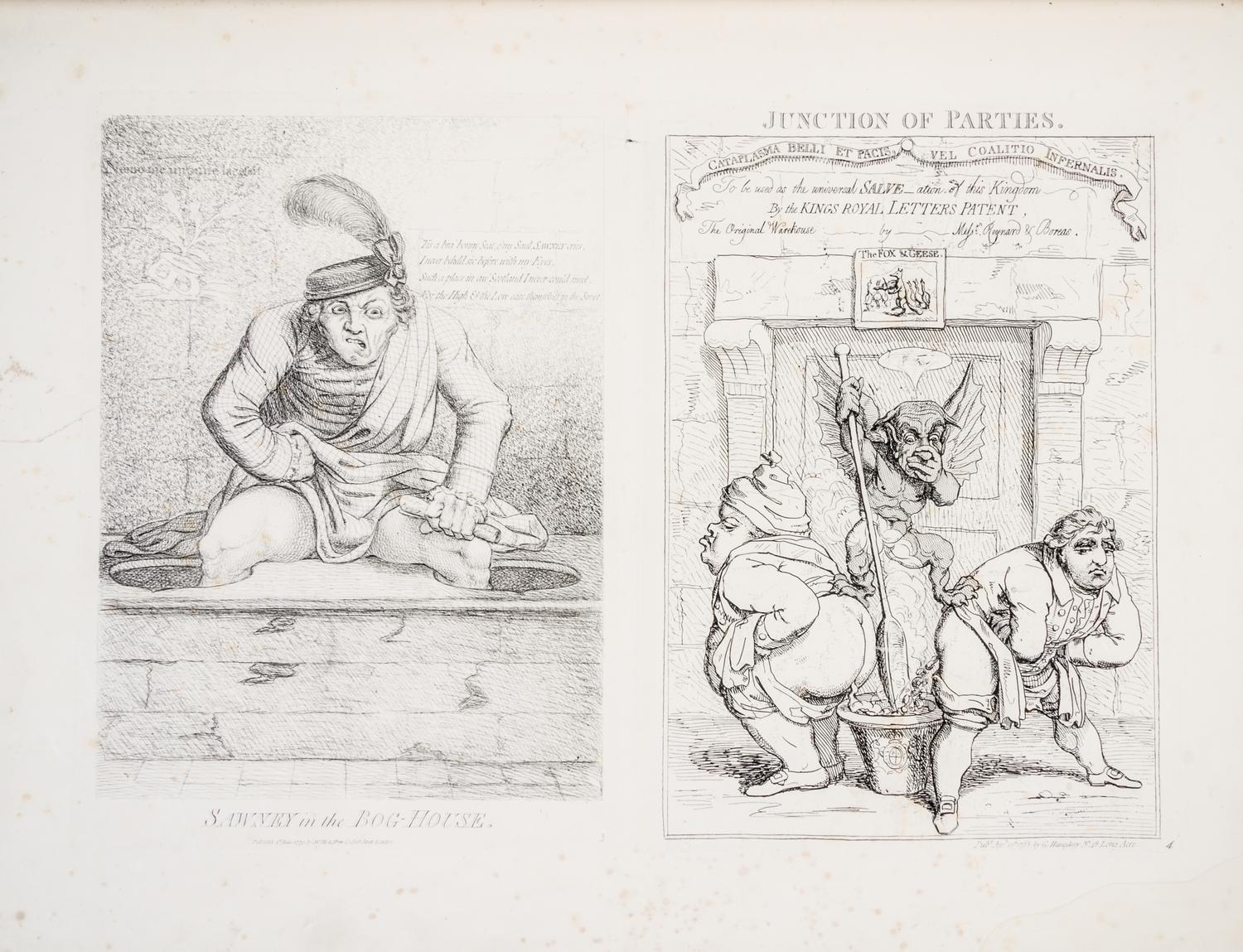 (CARICATURE) GILLRAY, JAMES. The Works. London, c. 1849. Numerous engravings throughout.
