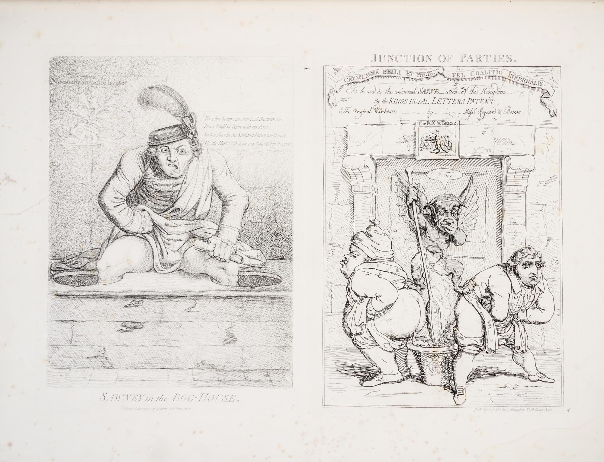 (CARICATURE) GILLRAY, JAMES. The Works. London, c. 1849. Numerous engravings throughout.