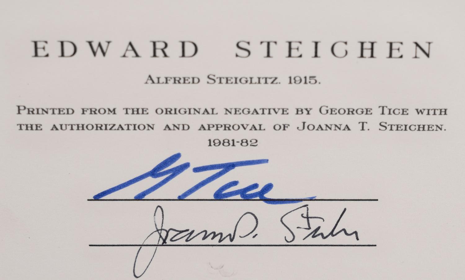 A group of twenty-one photographs (from Twenty-five Photographs printed by George Tice with labels signed by George Tice and Joanna Steichen)