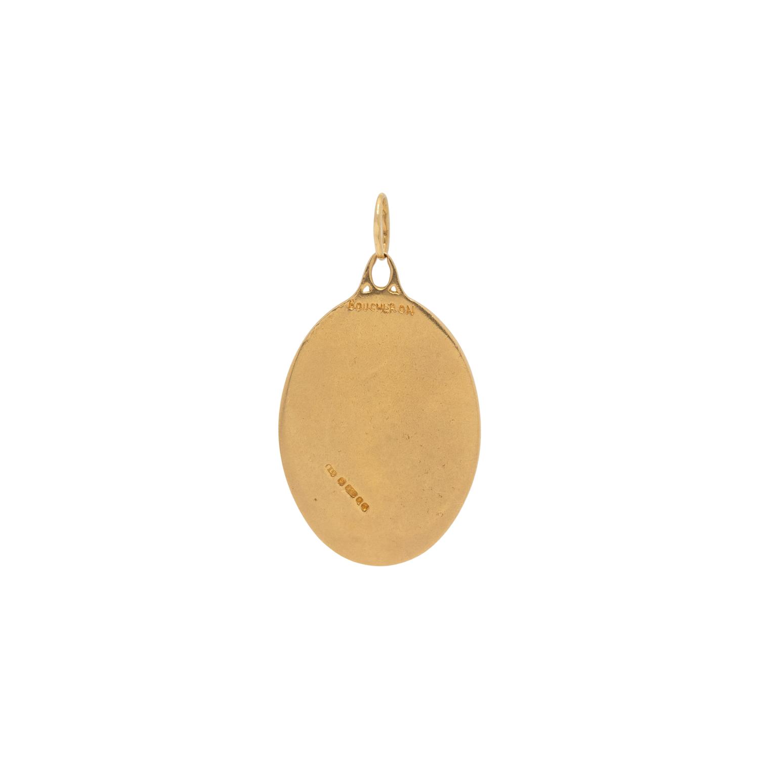 BOUCHERON, GOLD 'PISCES' ZODIAC PENDANT