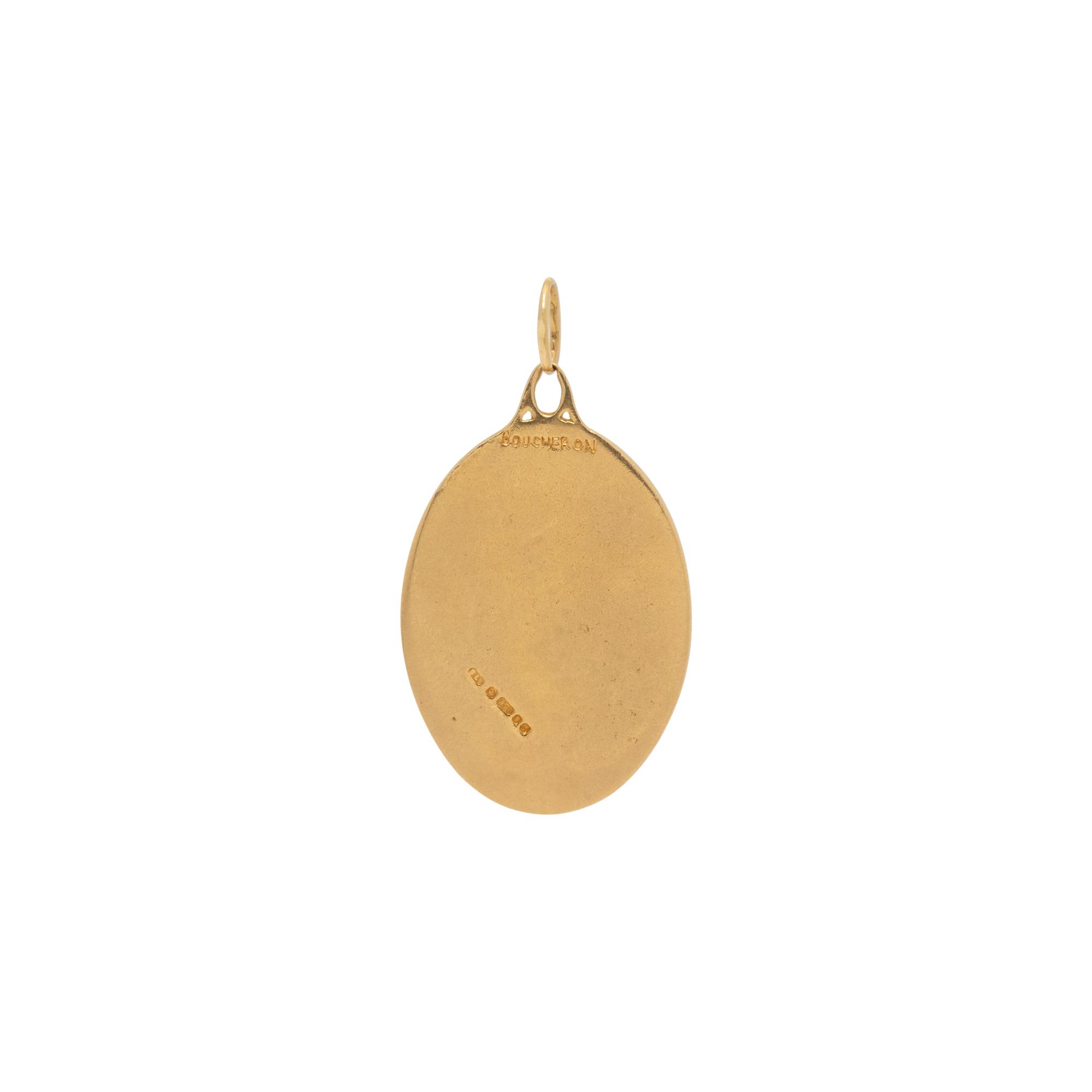 BOUCHERON, GOLD 'PISCES' ZODIAC PENDANT