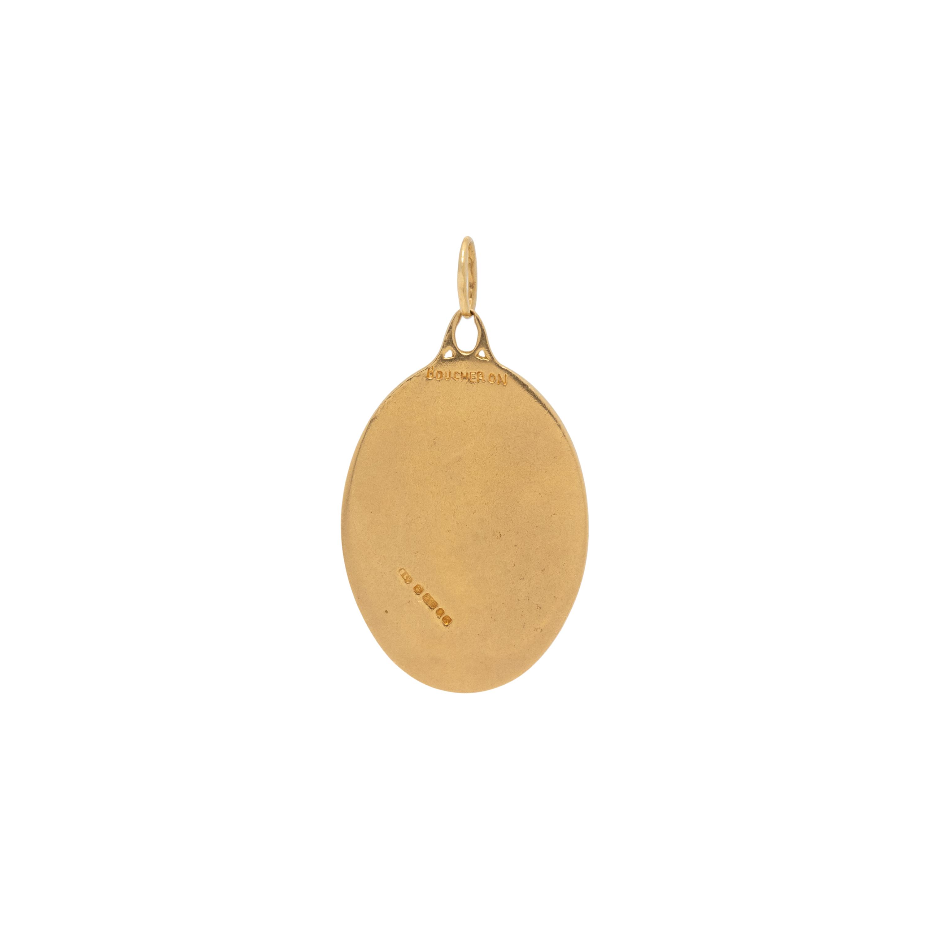 BOUCHERON, GOLD 'PISCES' ZODIAC PENDANT