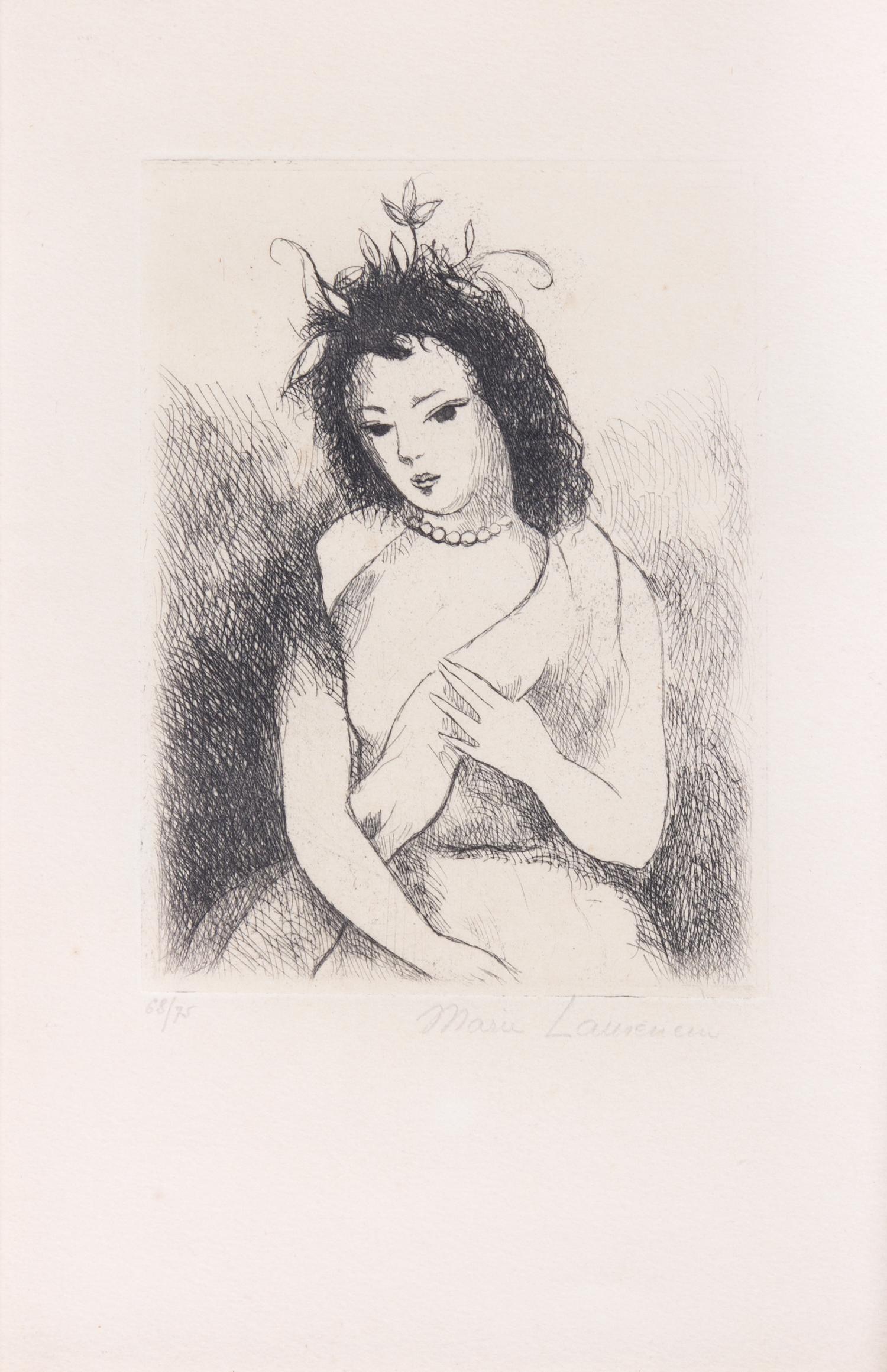Marie Laurencin, (French, 1883-1956), The Plumed Horsewoman (La Cavalière), 1926 and Fillette, 1945 (a group of 2)