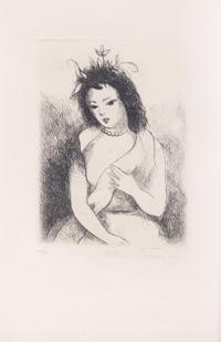 Marie Laurencin, (French, 1883-1956), The Plumed Horsewoman (La Cavalière), 1926 and Fillette, 1945 (a group of 2)