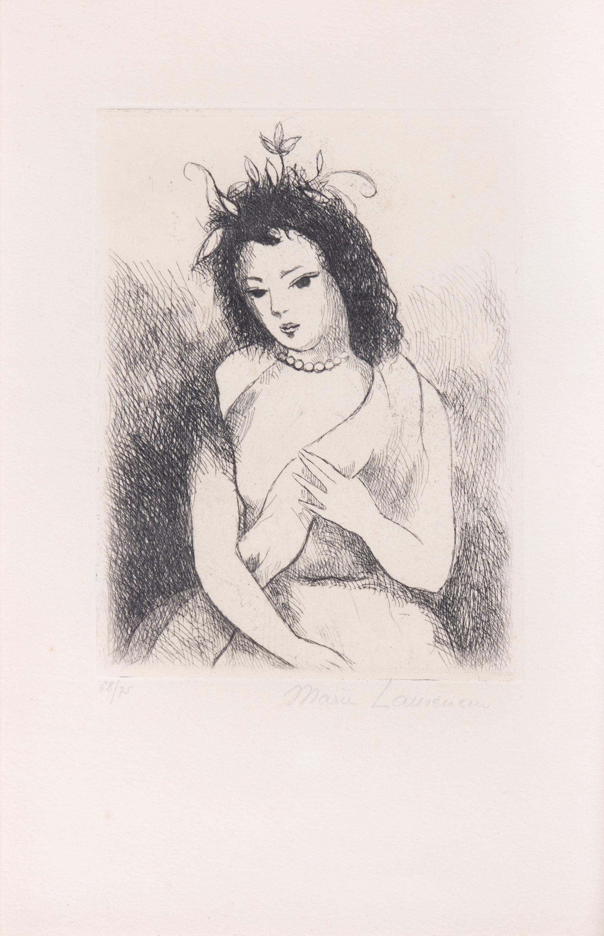 Marie Laurencin, (French, 1883-1956), The Plumed Horsewoman (La Cavalière), 1926 and Fillette, 1945 (a group of 2)