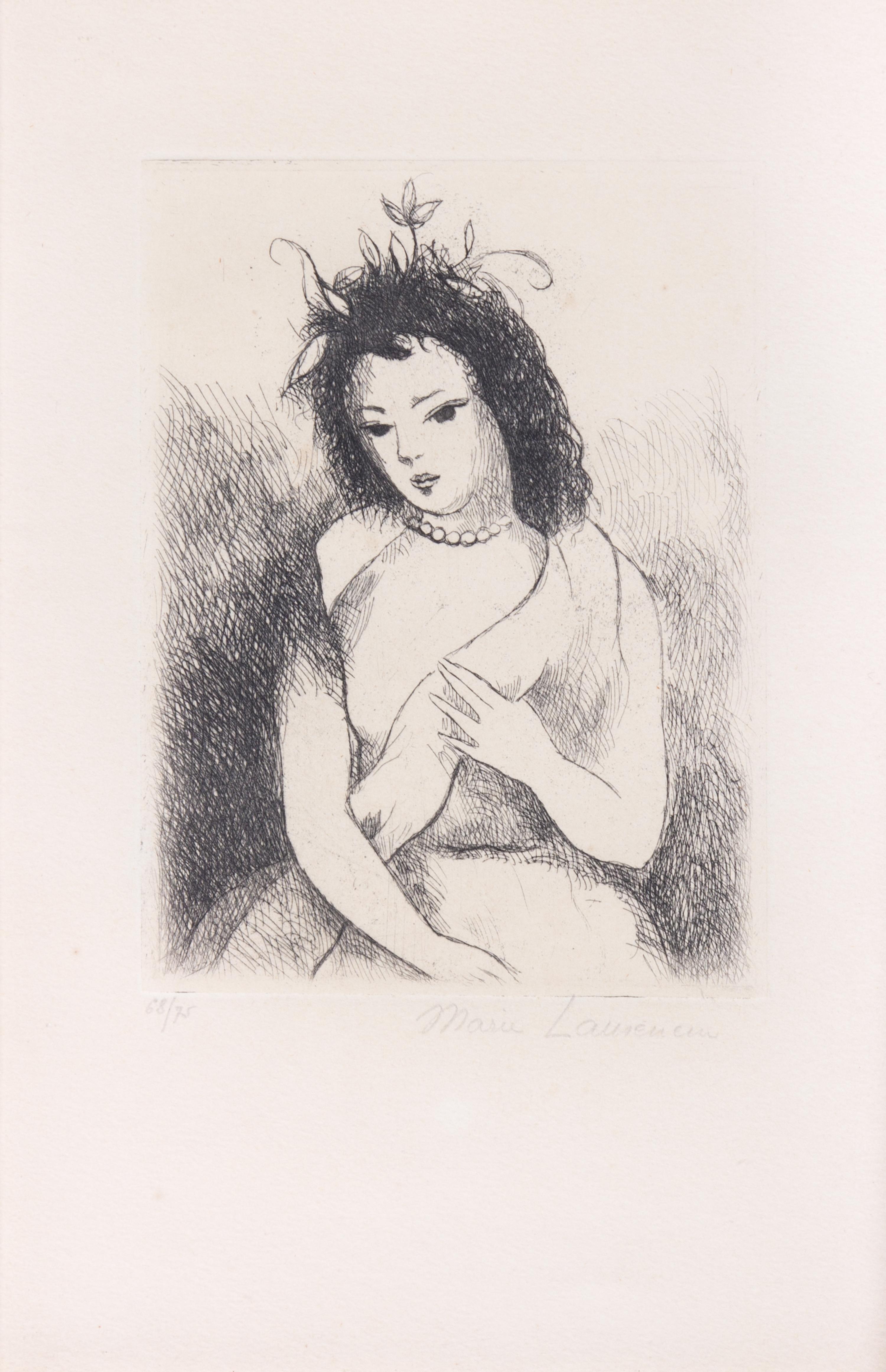Marie Laurencin, (French, 1883-1956), The Plumed Horsewoman (La Cavalière), 1926 and Fillette, 1945 (a group of 2)