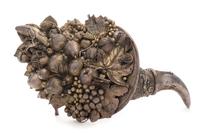 A Silver-Plate Table Ornament, 20th Century, in the form of a cornucopia, signed and marked indistinctly.