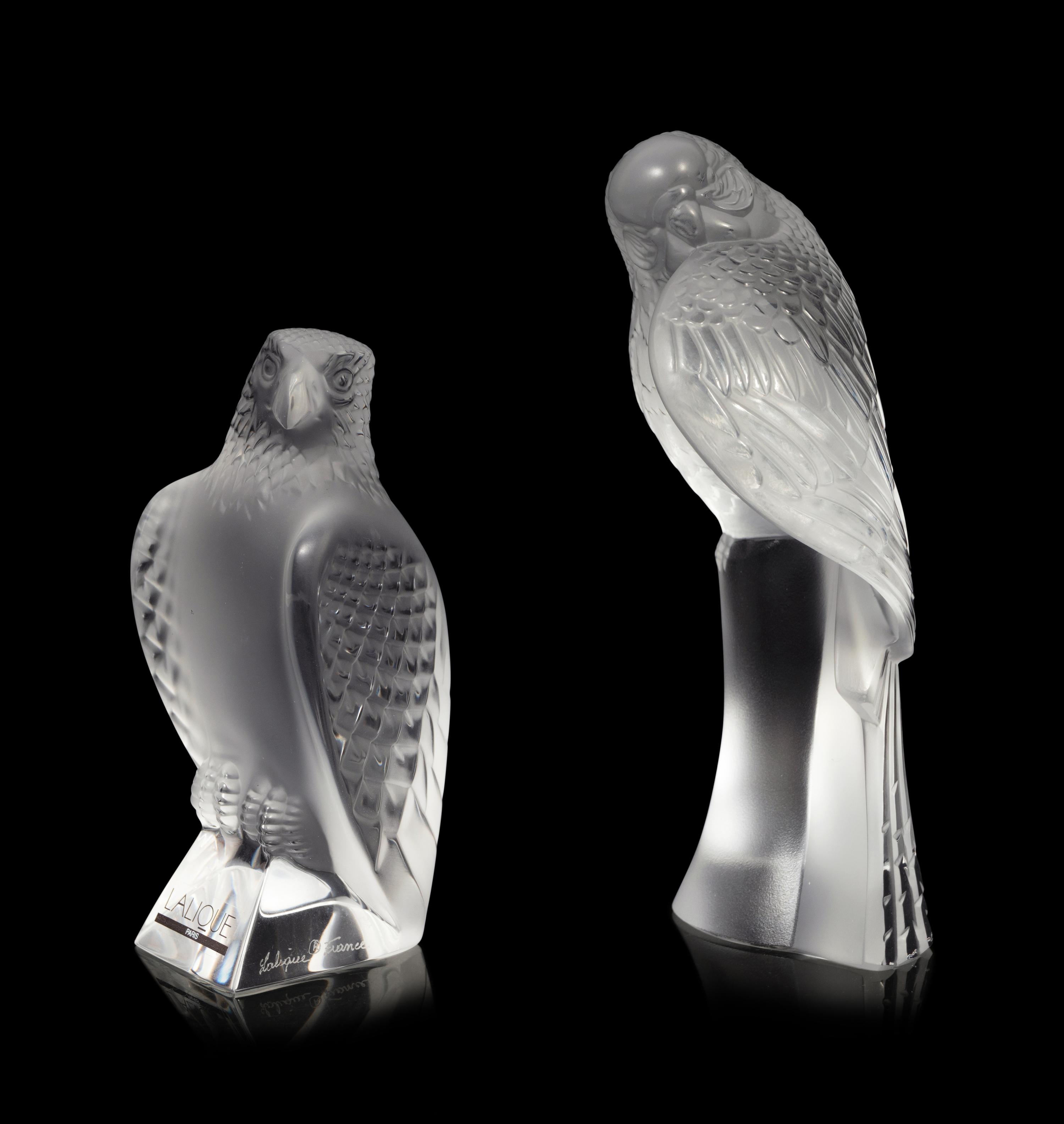 Two Lalique Bird Ornaments
