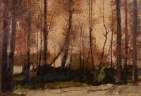 Charles Coiner, (American, 1898-1989) — Morning Sky with Fall Trees