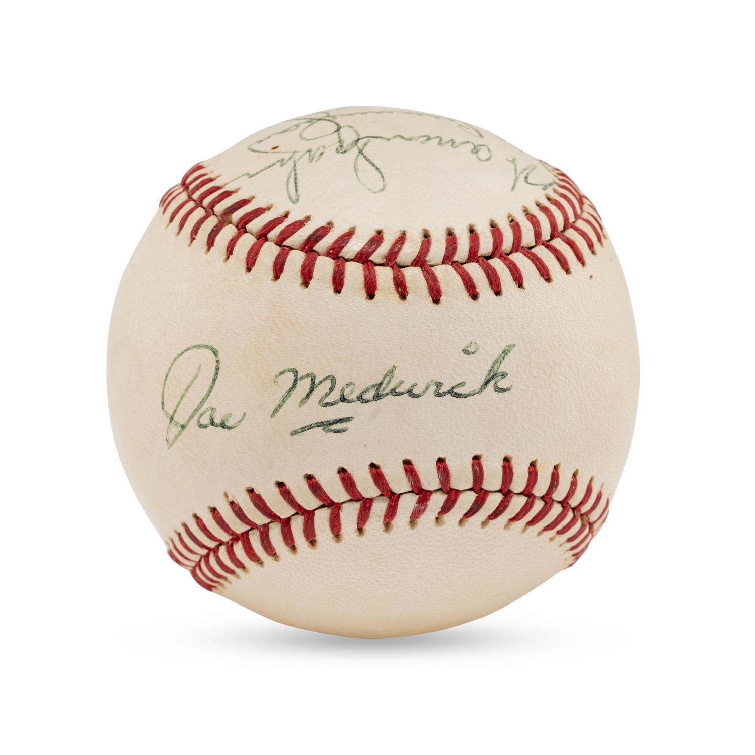 A Multi Signed Autograph Baseball Featuring Joe Medwick and Notables (Beckett Authentication Services Letter of Authenticity)