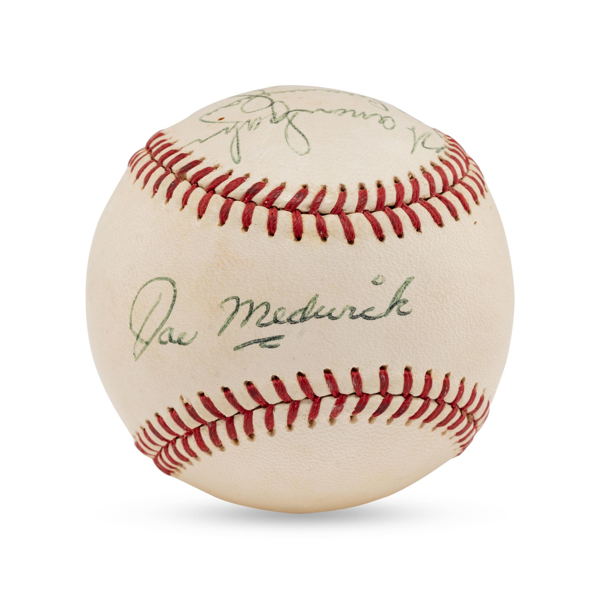 A Multi Signed Autograph Baseball Featuring Joe Medwick and Notables (Beckett Authentication Services Letter of Authenticity)