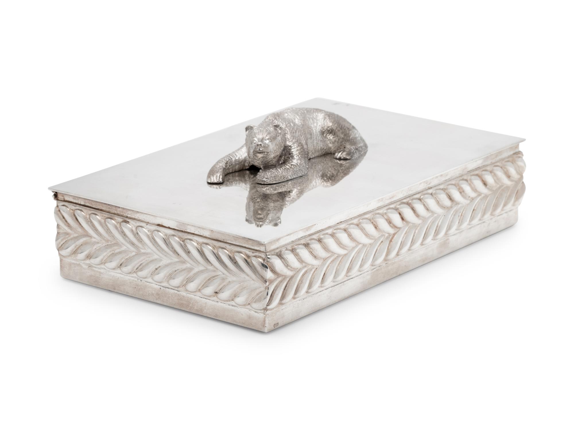 A Tiffany & Co. Silver Table-Top Cigarette Box