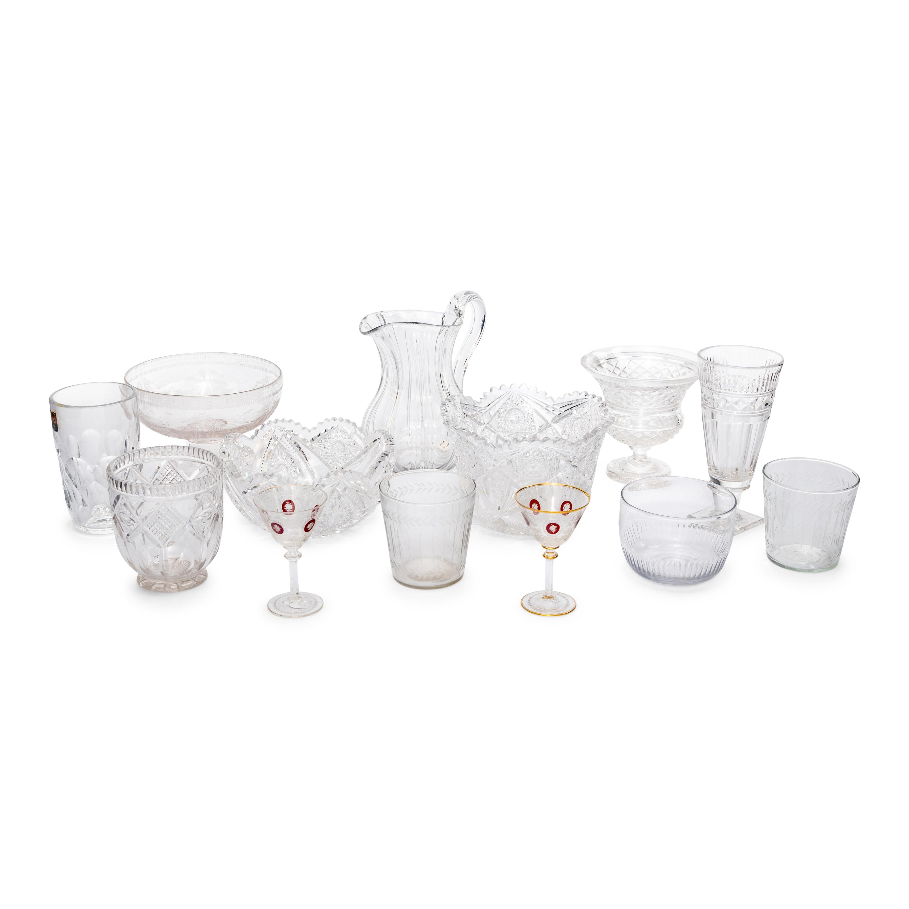 A Collection of Cut Glass Articles