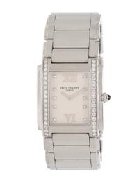 PATEK PHILIPPE, REF. 4910/10A-011 STAINLESS STEEL AND DIAMOND 'TWENTY-4' WATCH