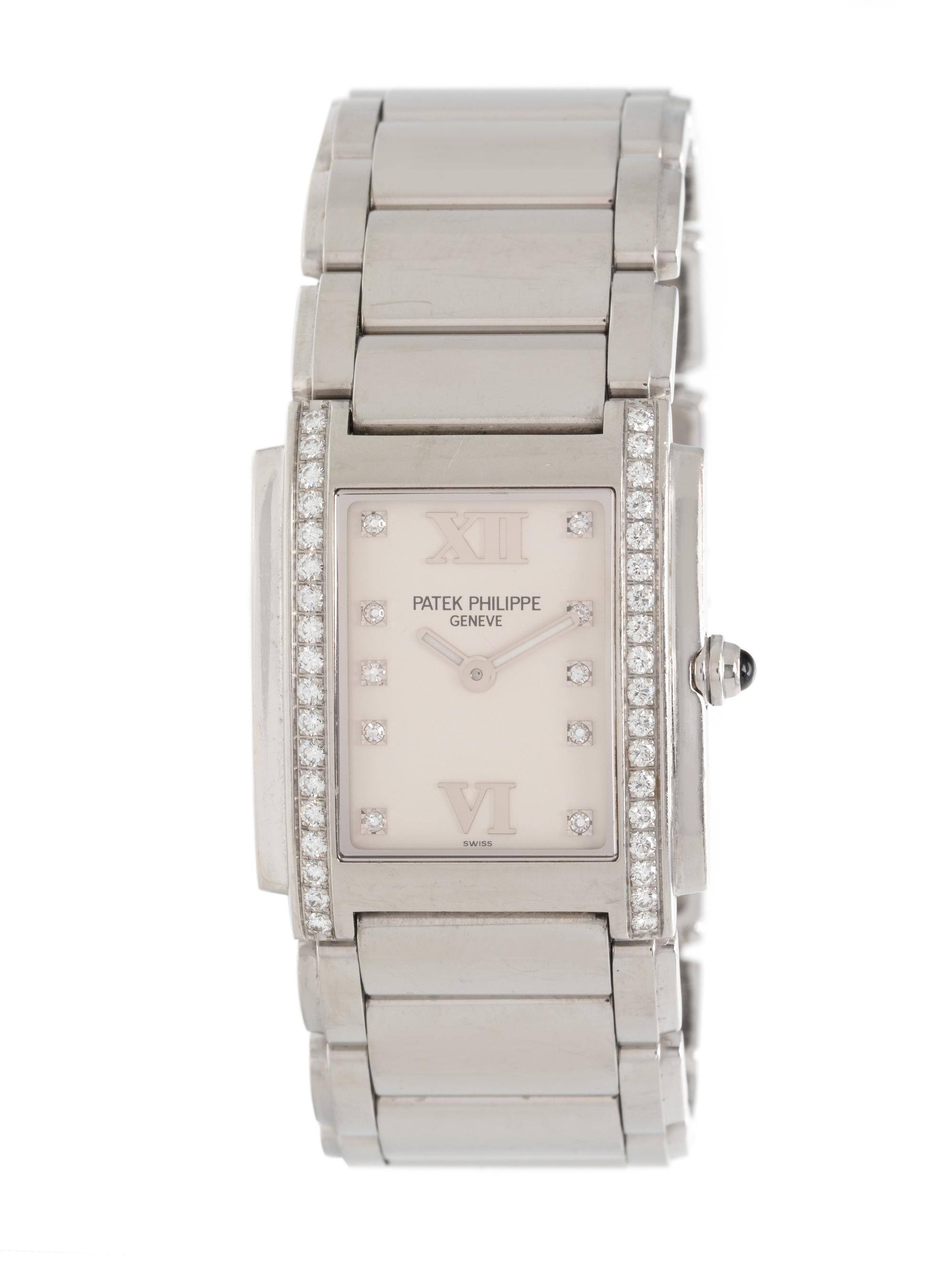 PATEK PHILIPPE, REF. 4910/10A-011 STAINLESS STEEL AND DIAMOND 'TWENTY-4' WATCH