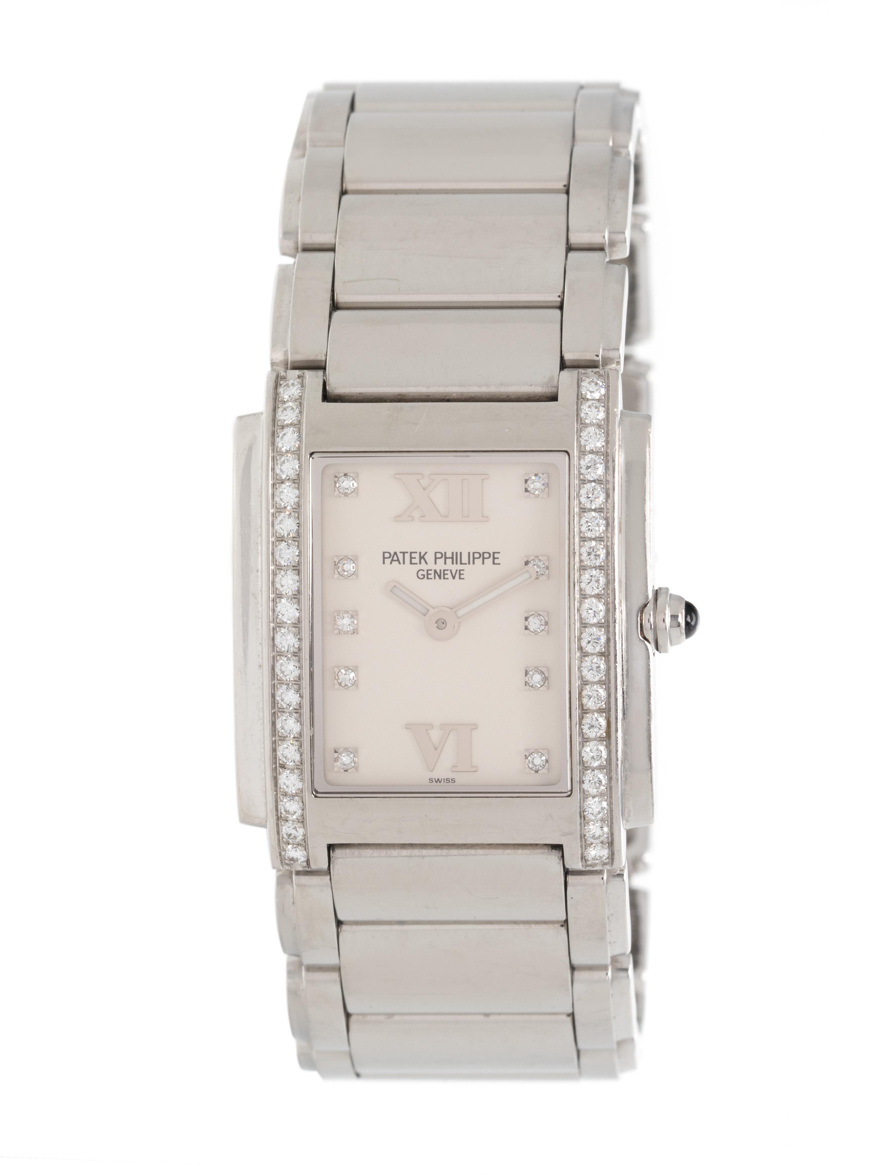 PATEK PHILIPPE, REF. 4910/10A-011 STAINLESS STEEL AND DIAMOND 'TWENTY-4' WATCH