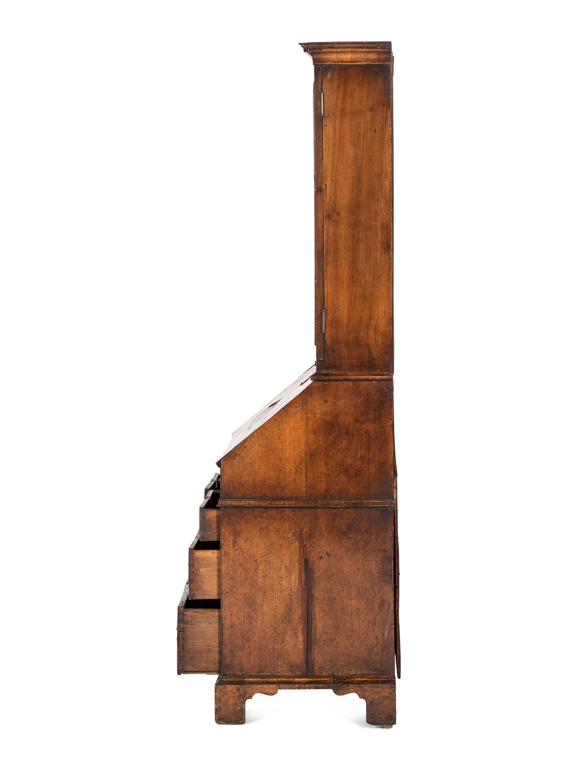 A George I Walnut Secretary Desk