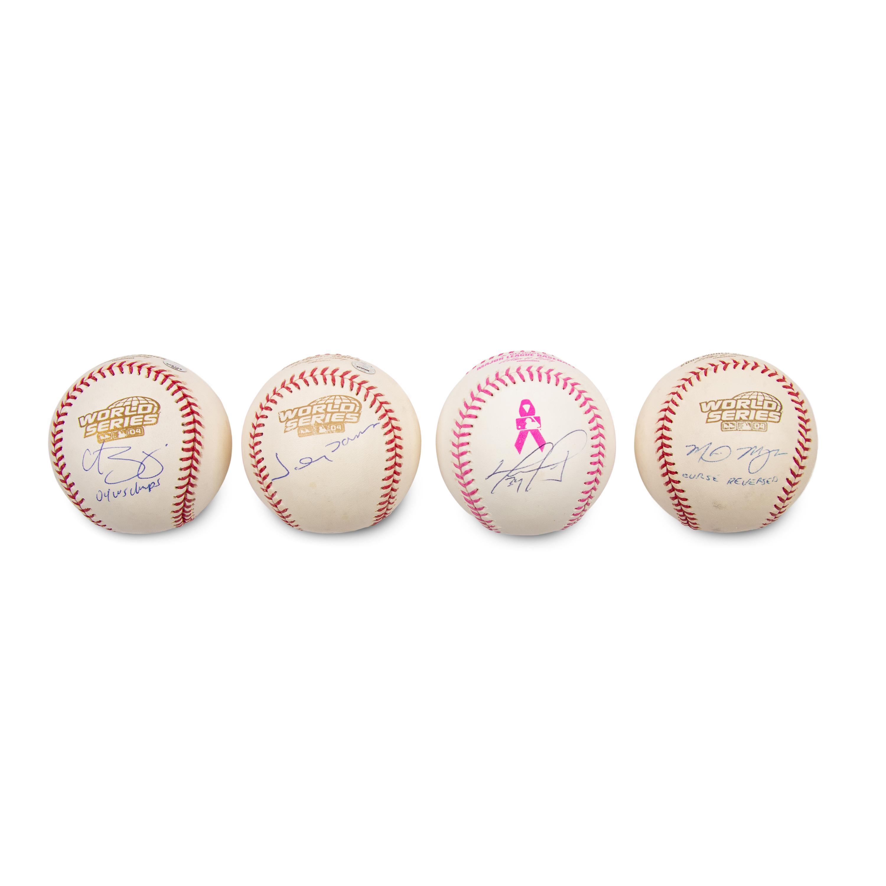 A Collection of 2004 World Series Champion Boston Red Sox Signed Autograph Baseballs
