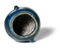 An Egyptian Blue Faience Cosmetic Jar